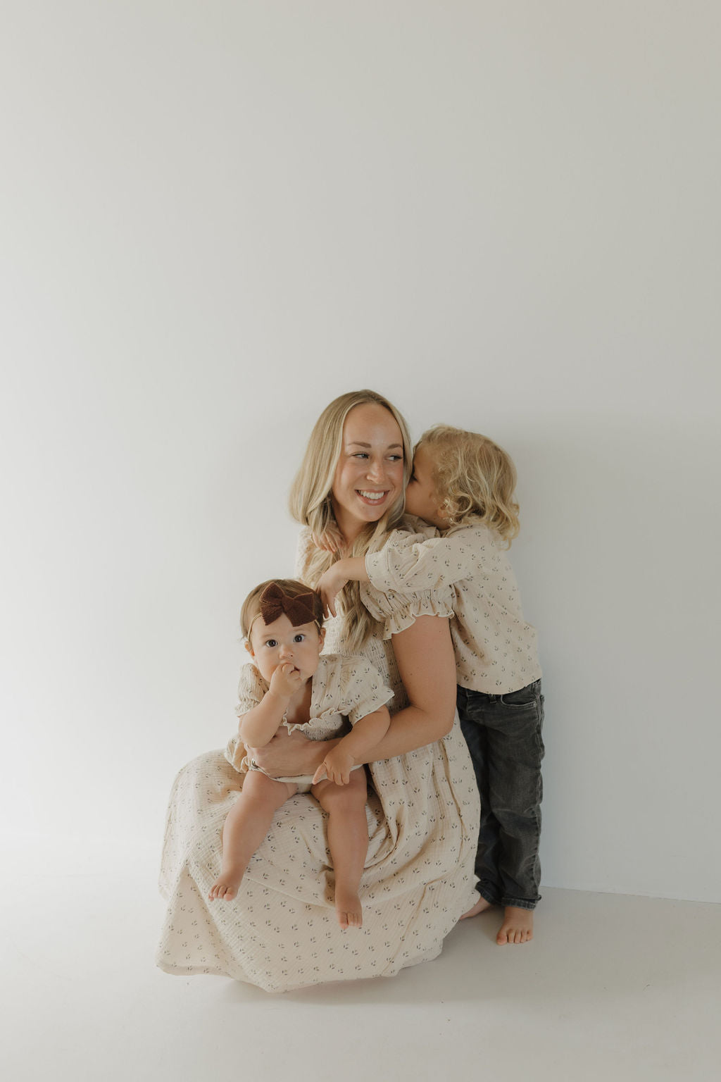Women's Short Sleeve Muslin Dress | Flora
