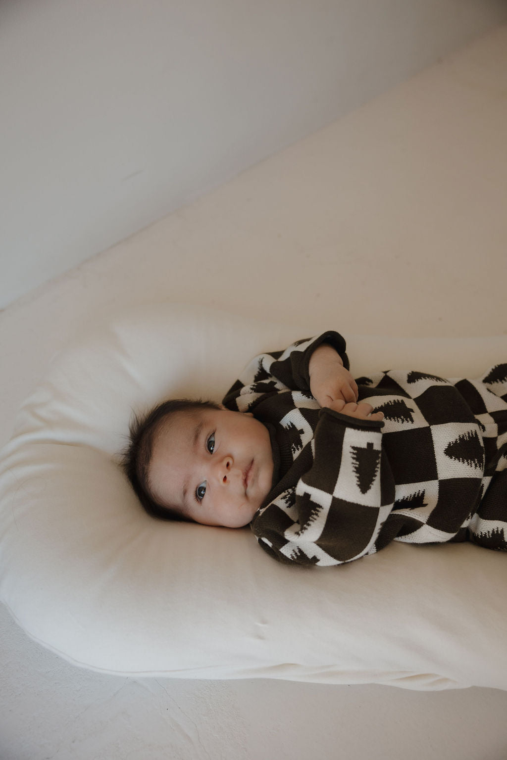 Knit Pant Set | Christmas Tree Checkerboard