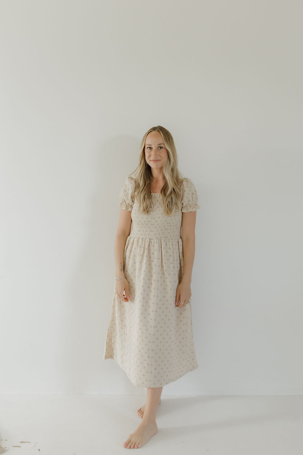 Women's Short Sleeve Muslin Dress | Flora