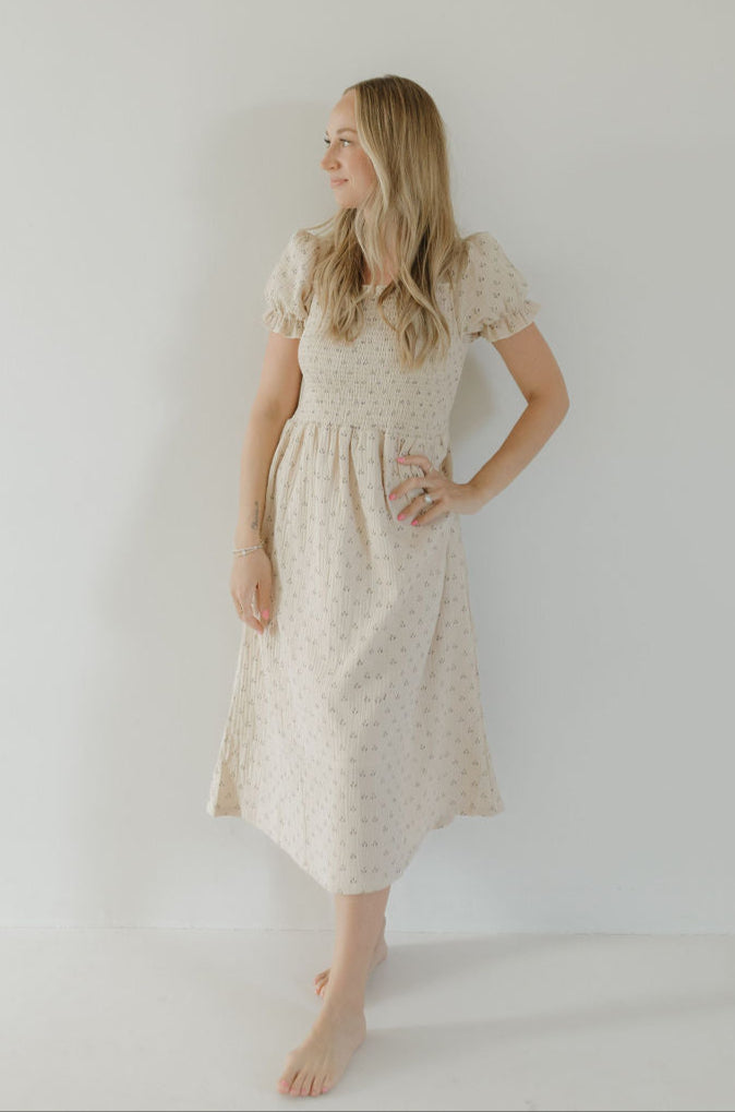 Women's Short Sleeve Muslin Dress | Flora