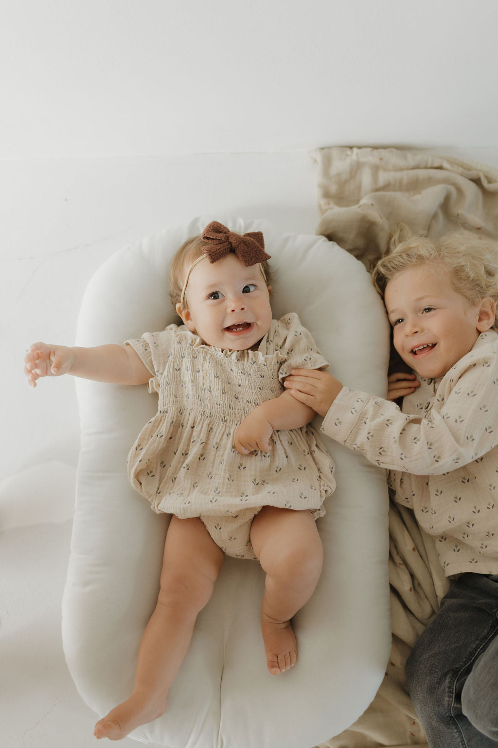Ruffle Muslin Romper | Flora