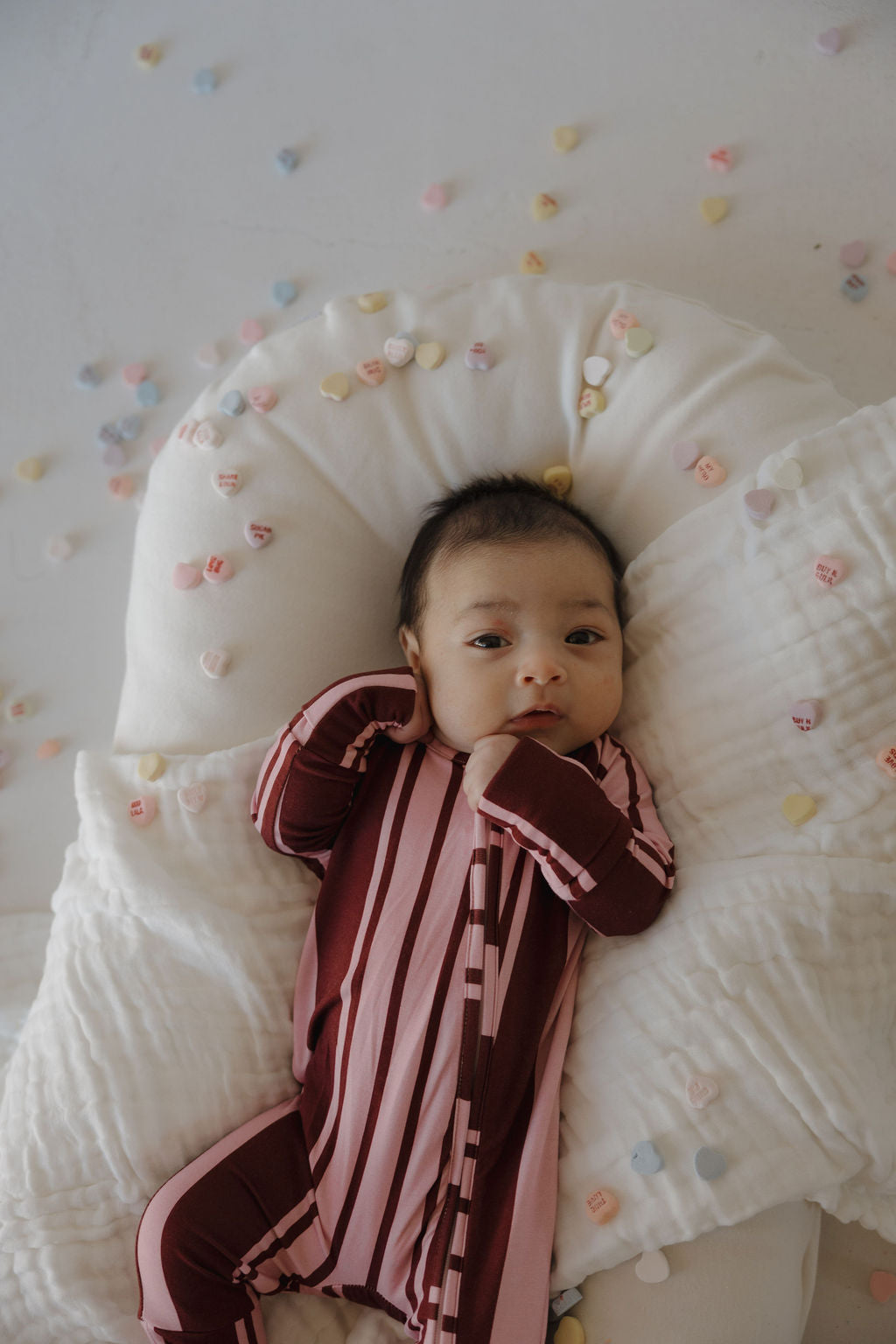 Bamboo Zip Pajamas | Sweetheart Stripes