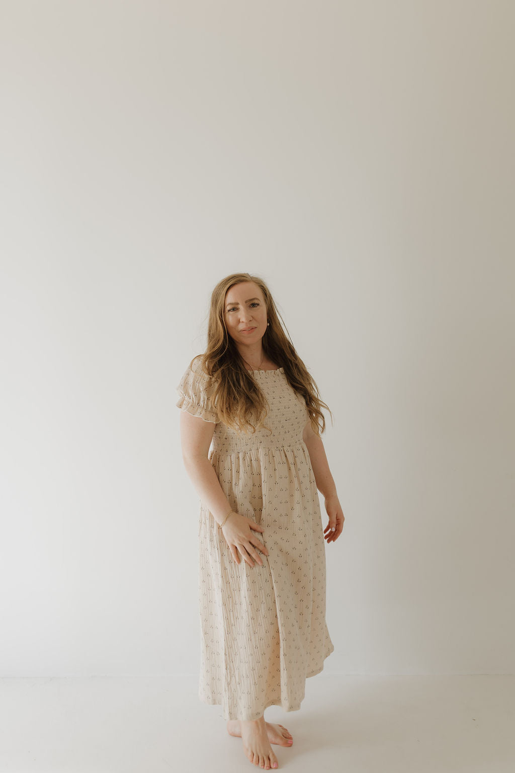 Women's Short Sleeve Muslin Dress | Flora