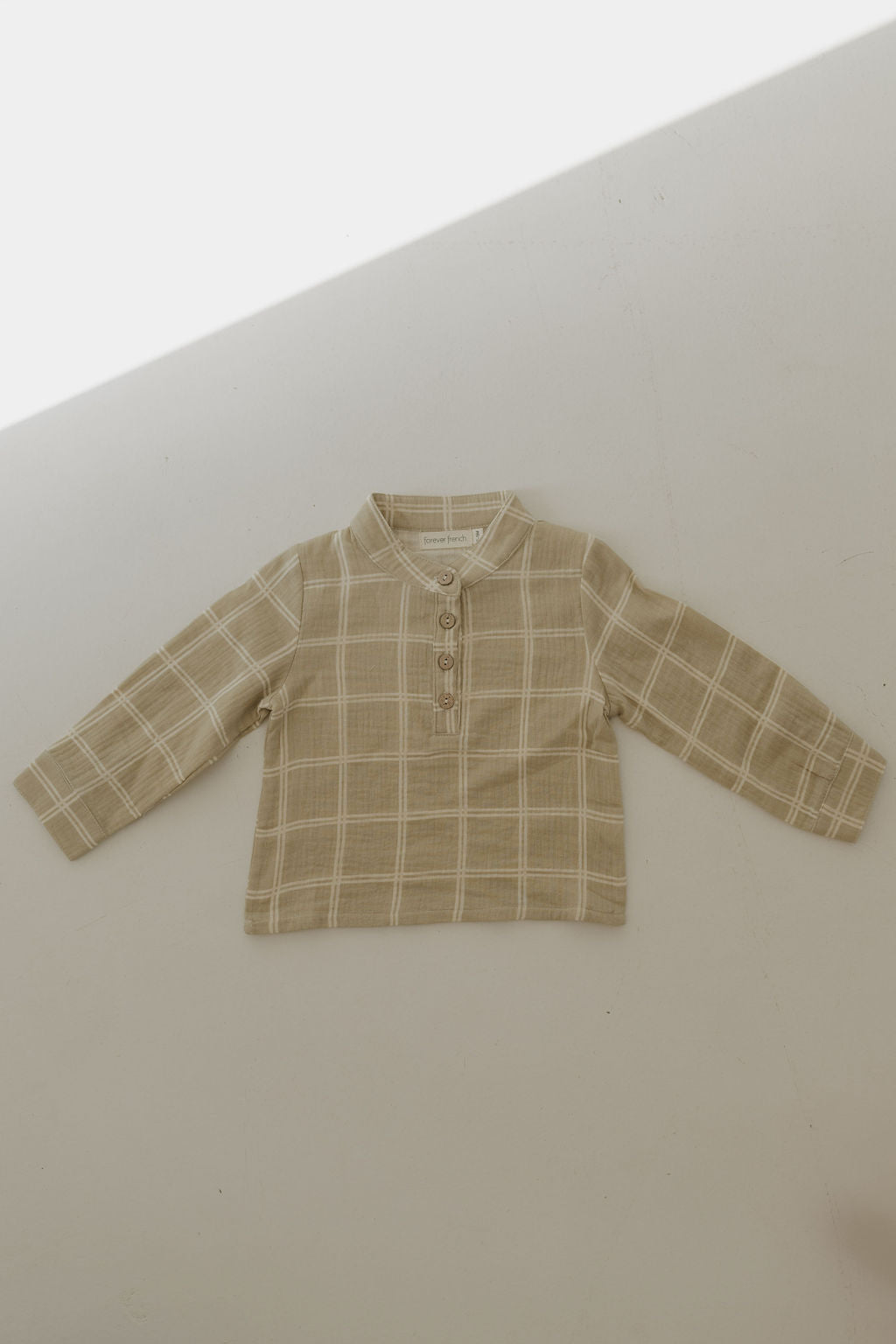 Muslin Button Up | Linen Grid