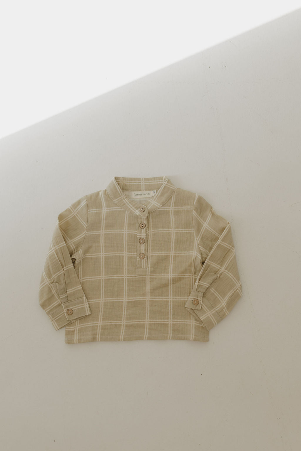Muslin Button Up | Linen Grid