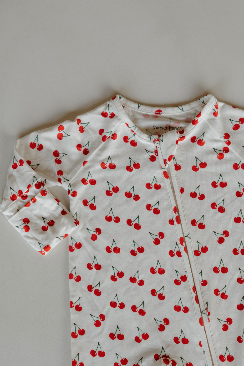 Bamboo Zip Pajamas | Sweetheart Cherries