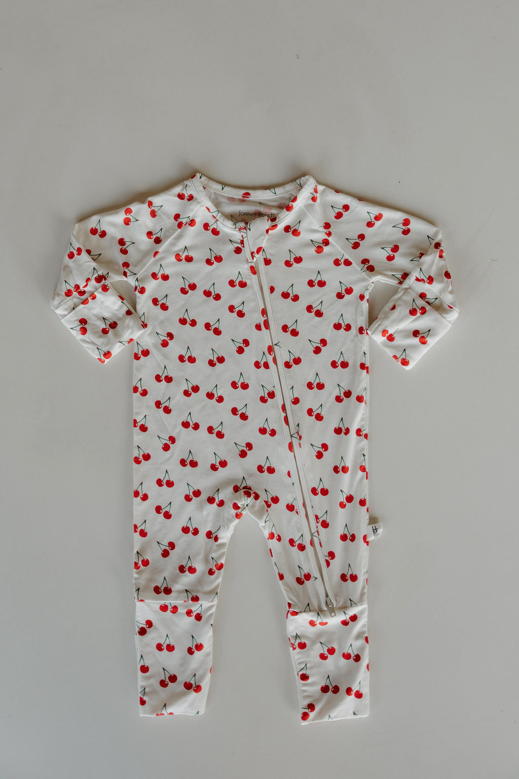 Bamboo Zip Pajamas | Sweetheart Cherries