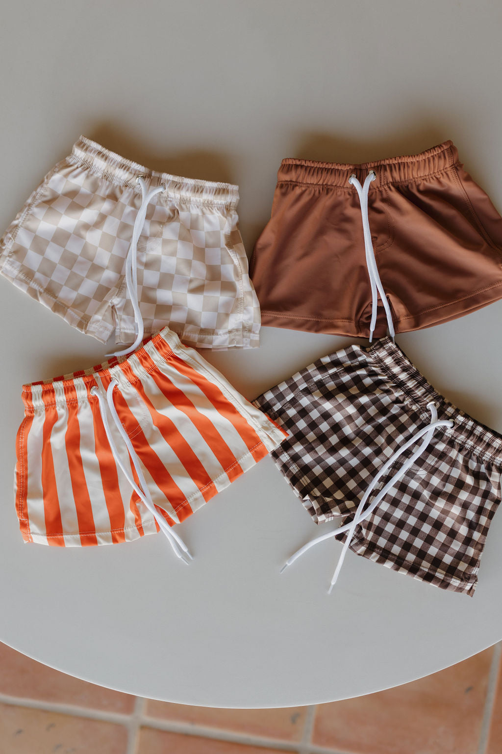 Child Boardshort | Chocolate Gingham