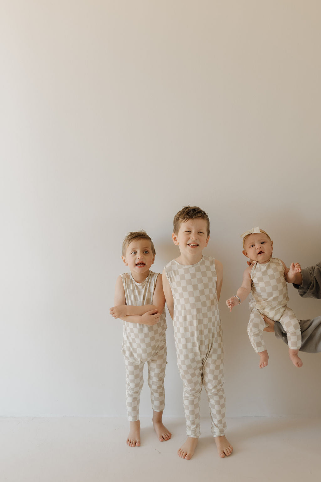 Harem Bamboo Romper | Checkerboard