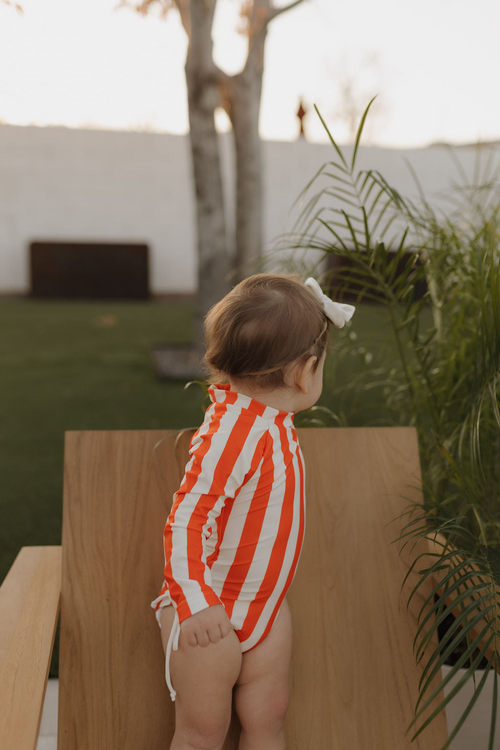Girls Long Sleeve Swimsuit | Poolside