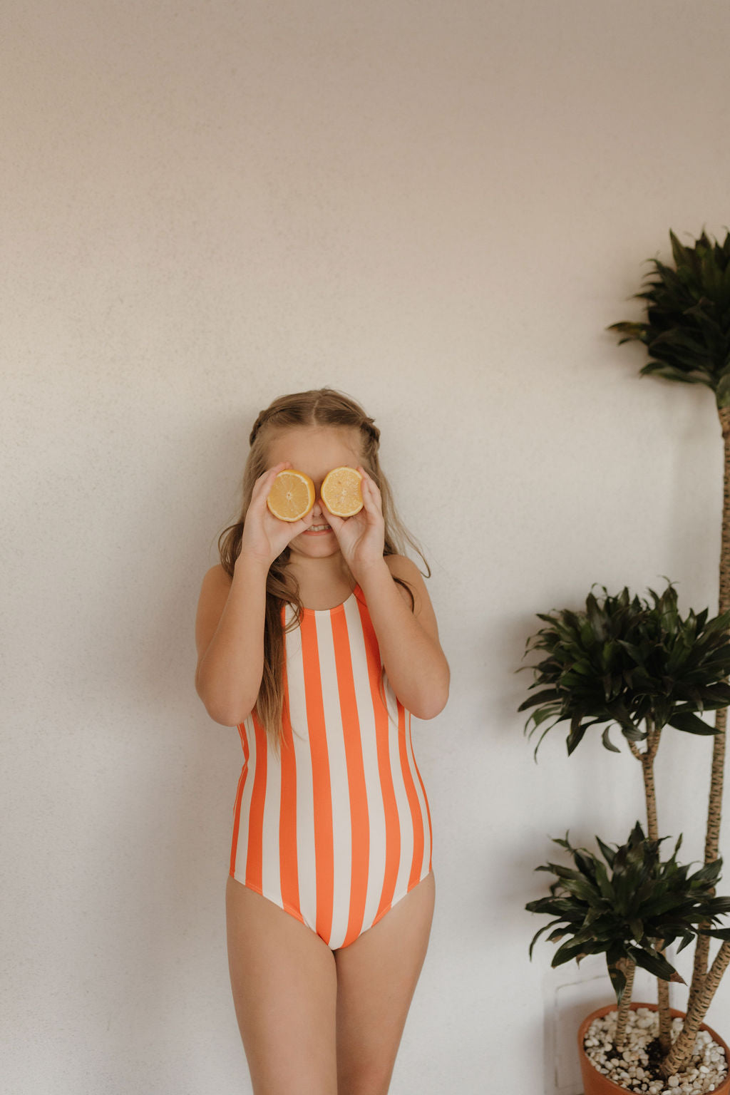 Girls Sleeveless Swimsuit | Poolside