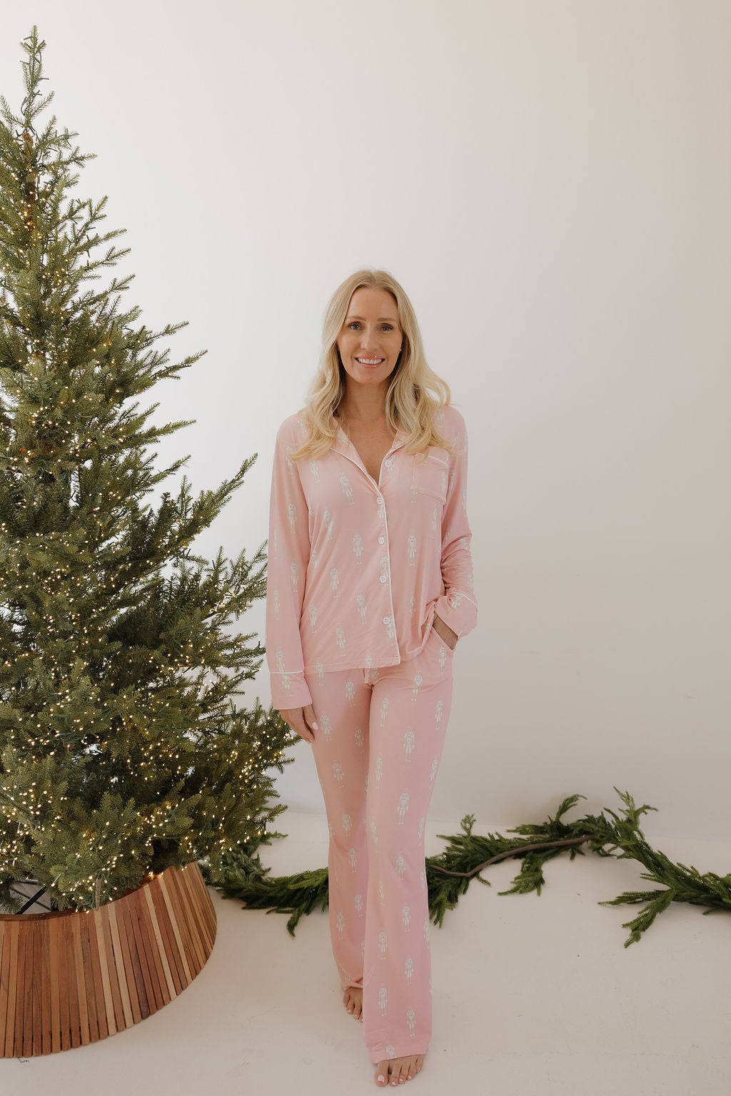 Women's Bamboo Button Up Lounge Set | Nutcracker