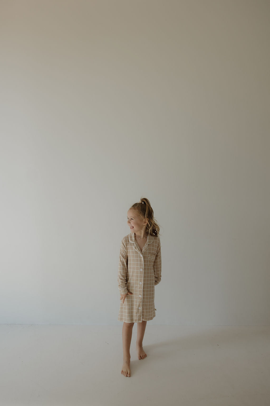 Toddler Bamboo Sleeping Dress | Grid