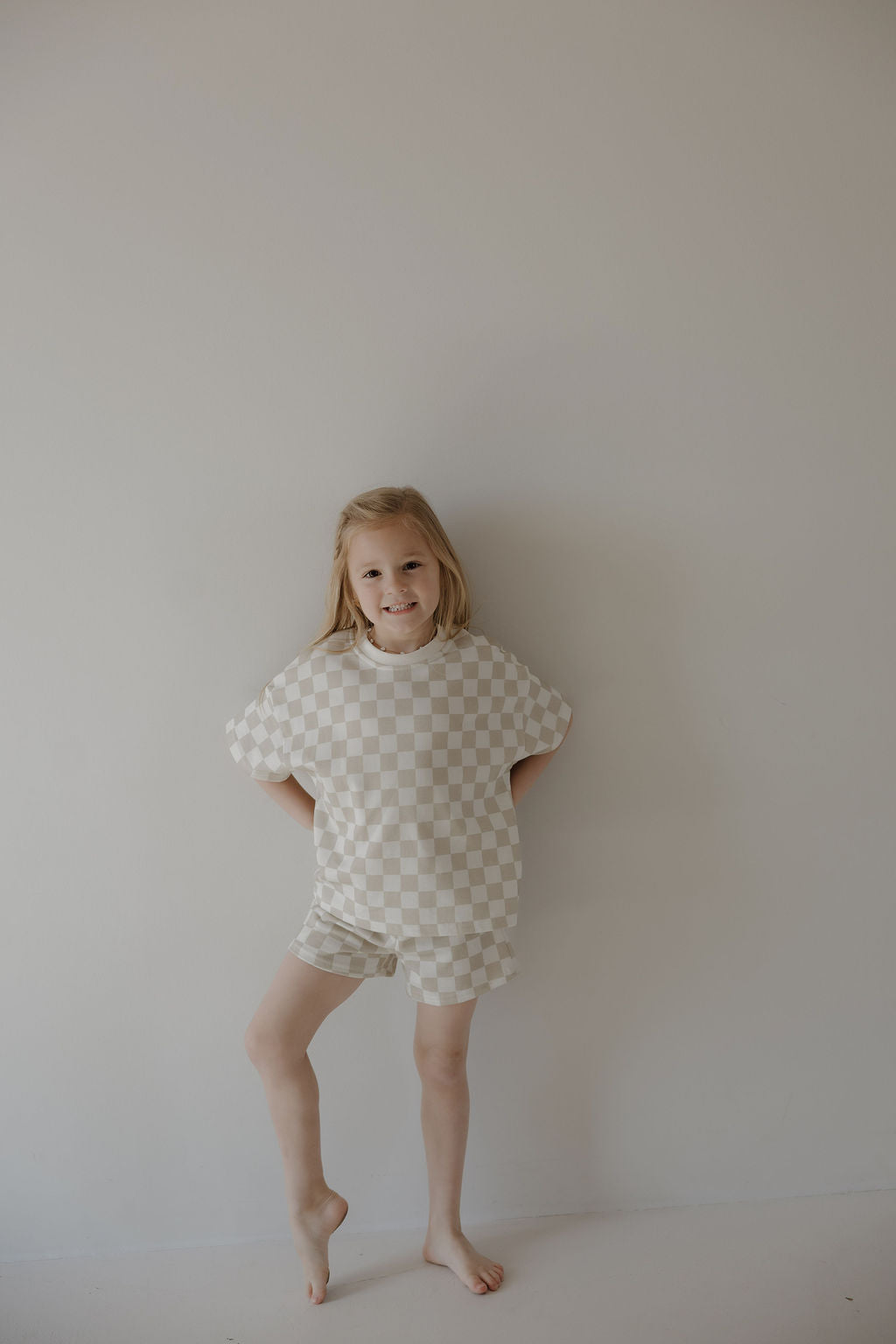 French Terry Short Set | Checkerboard