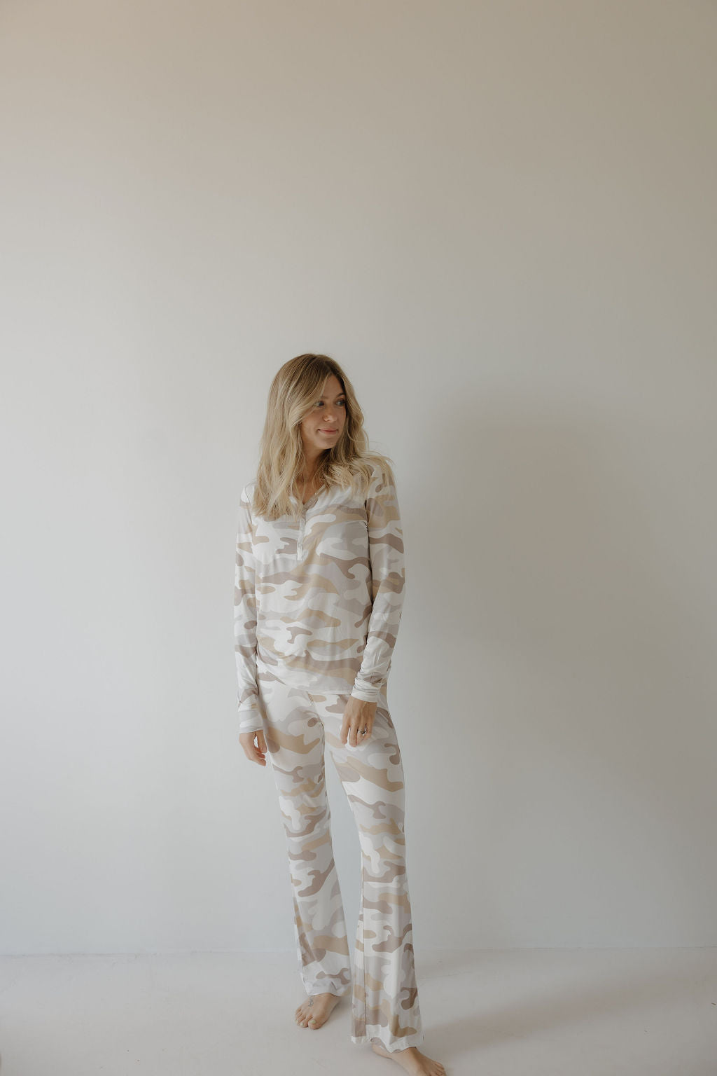 Women's Long Sleeve Bamboo Pajama | Camo 2.0
