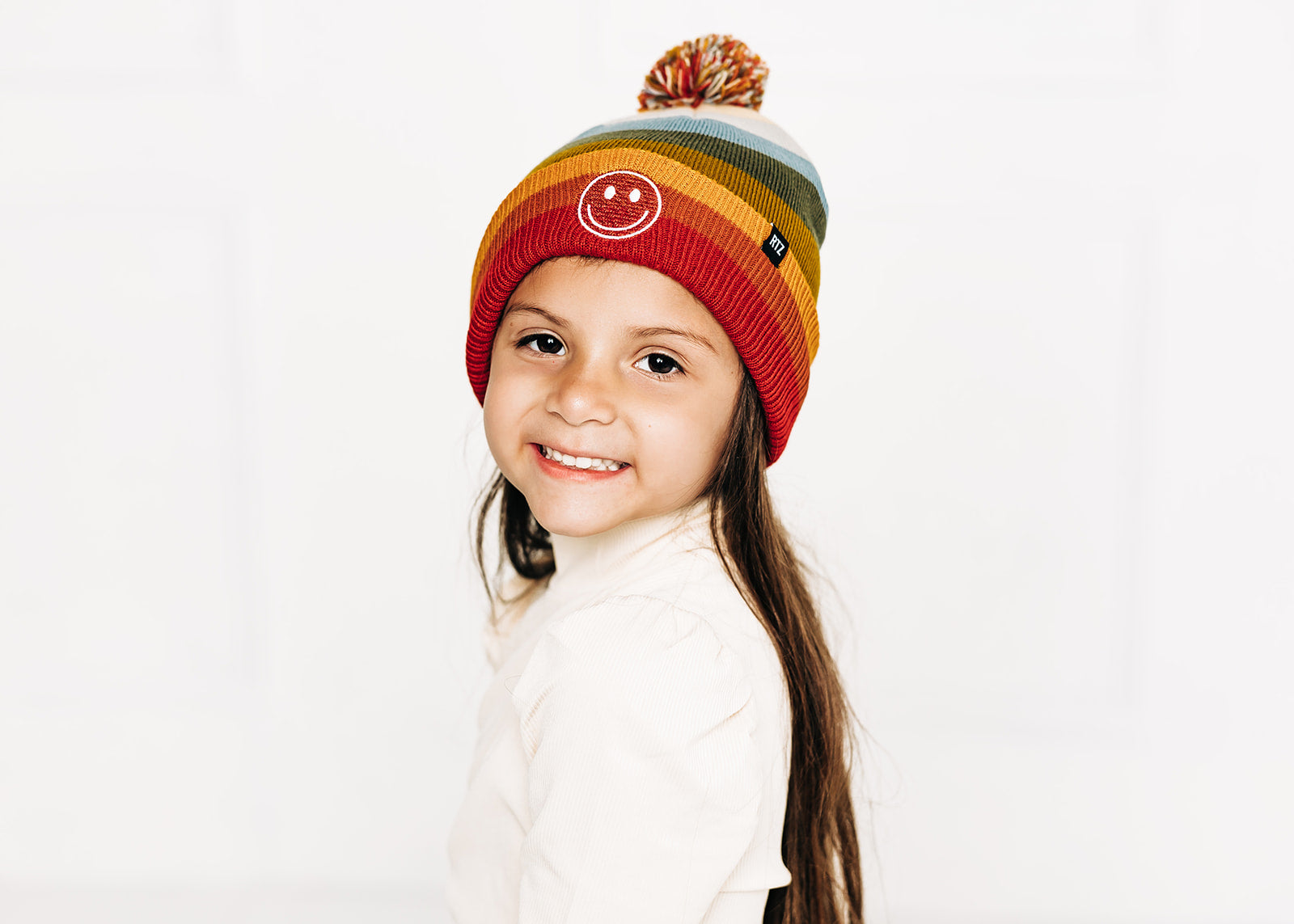 Smiley Pom Pom Hat