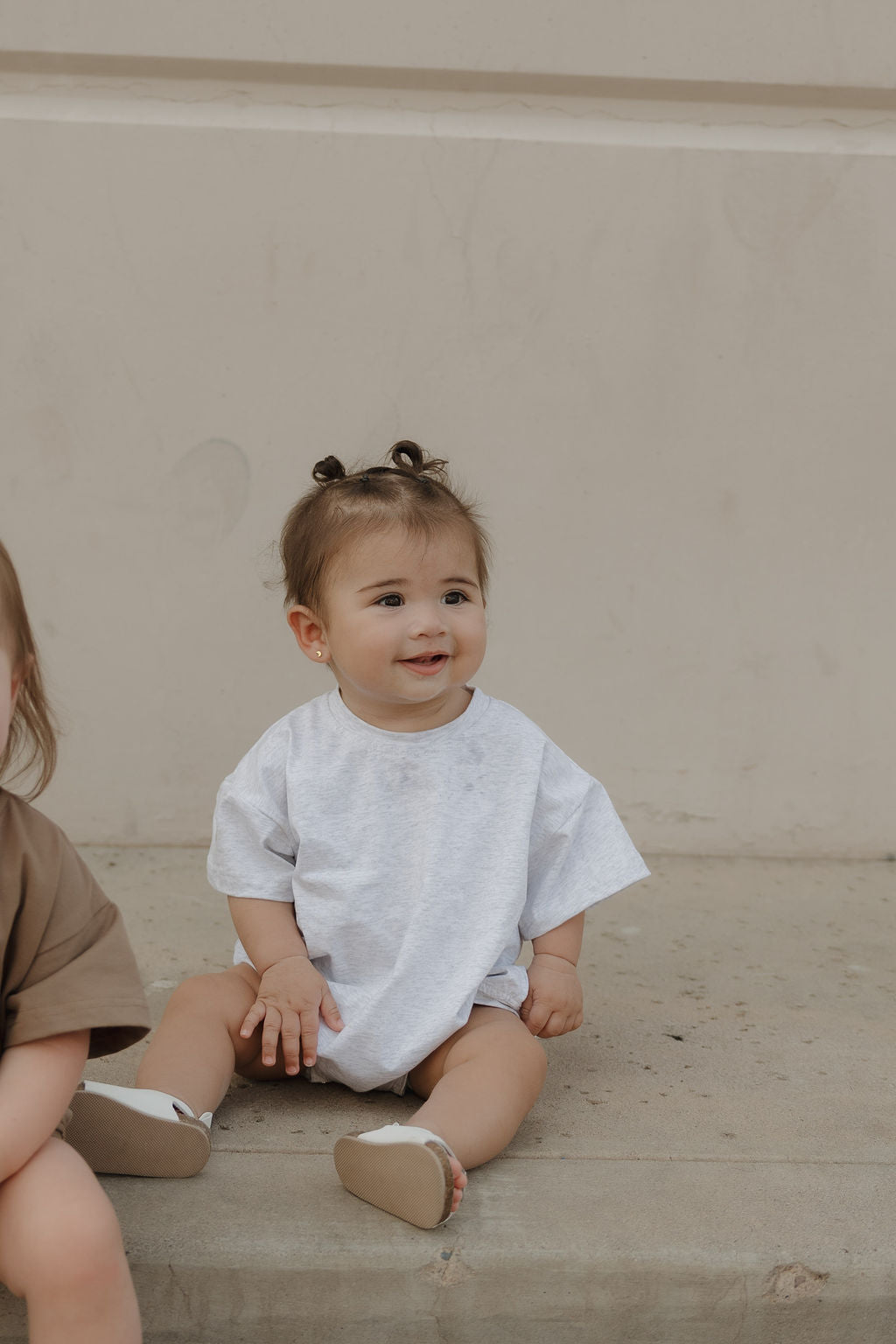 Short Sleeve Romper | Heather