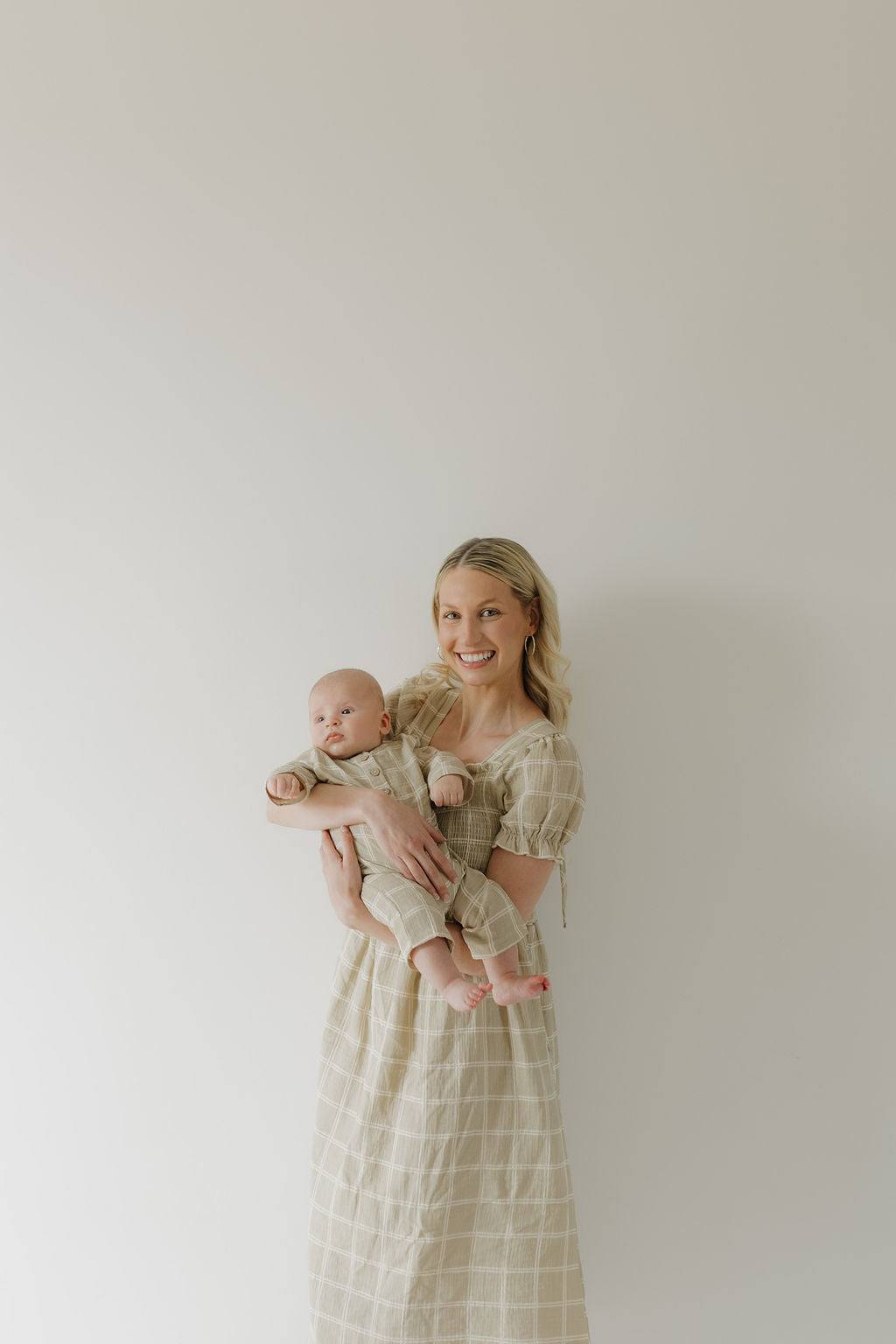 Women's Short Sleeve Muslin Dress | Linen Grid