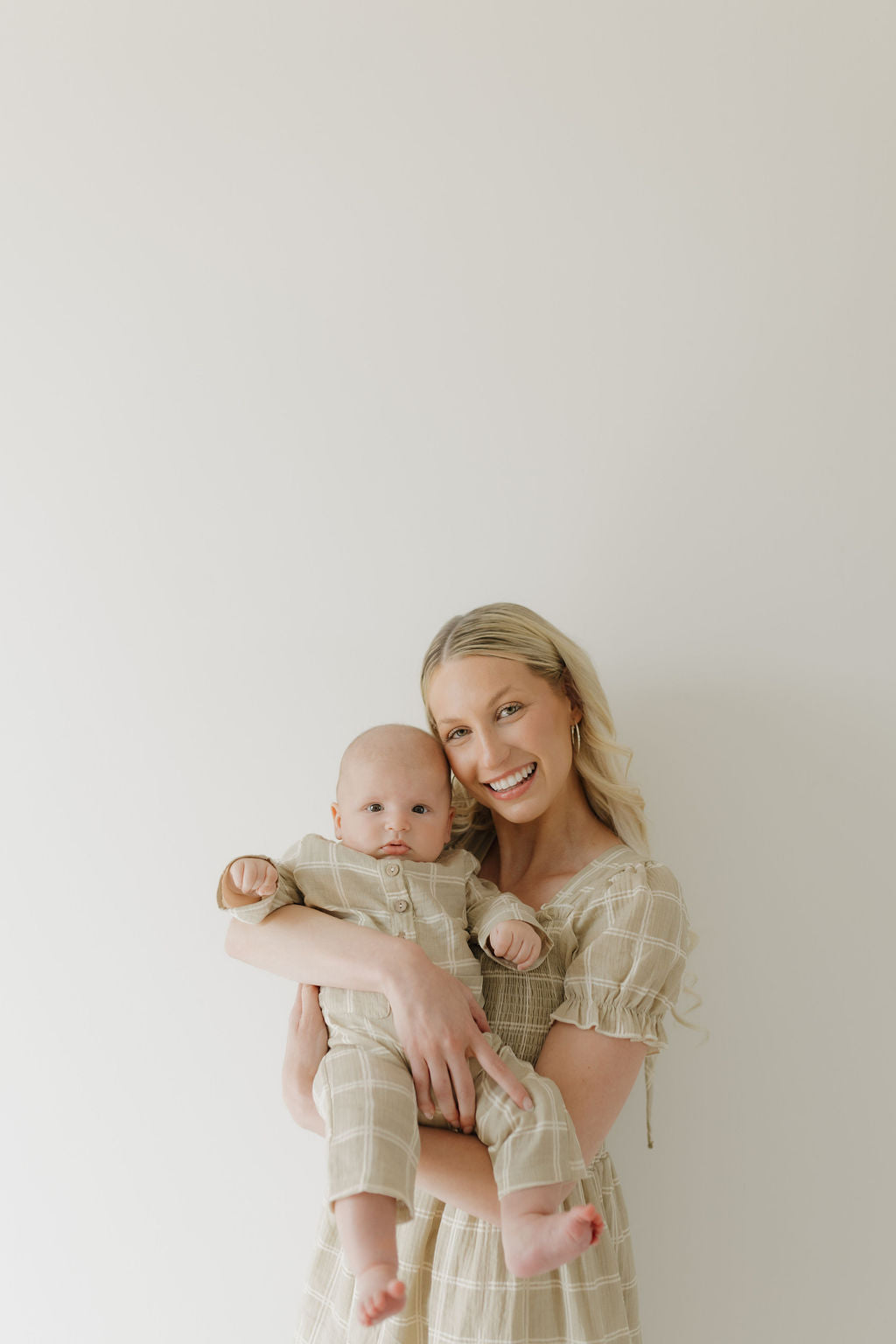 Women's Short Sleeve Muslin Dress | Linen Grid