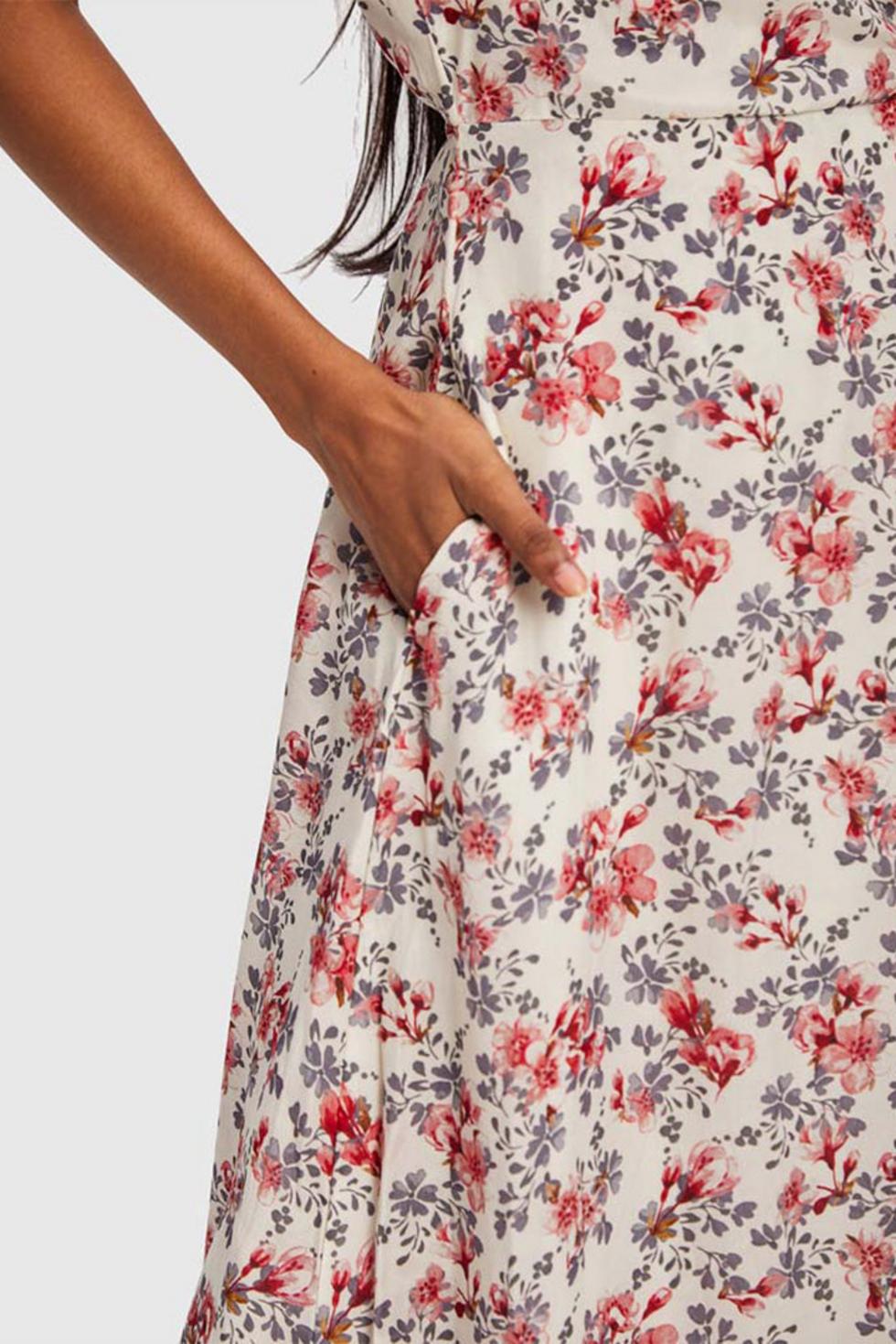 Maxi Wrap Dress - Rose Hues