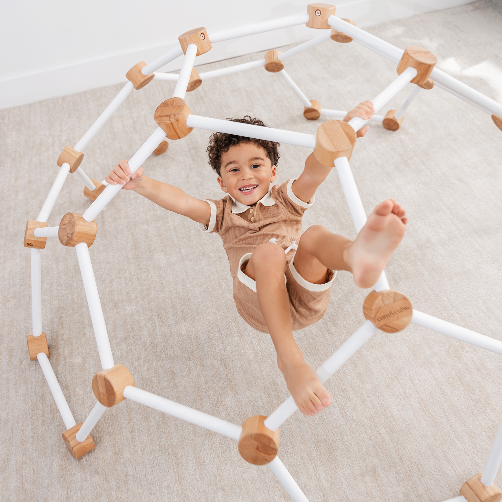Wooden Climber for Kids in White
