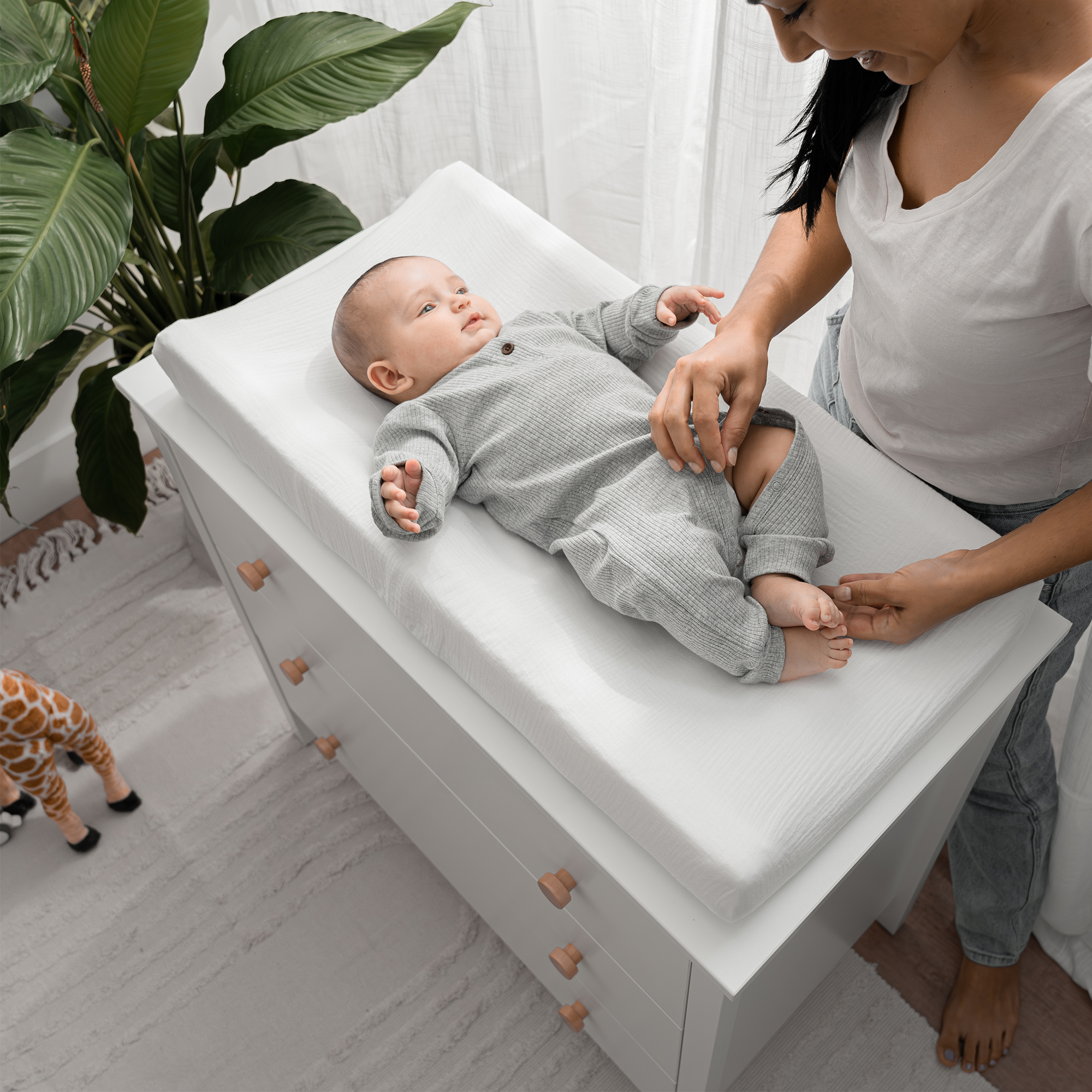 Muslin Fitted Changing Pad Cover