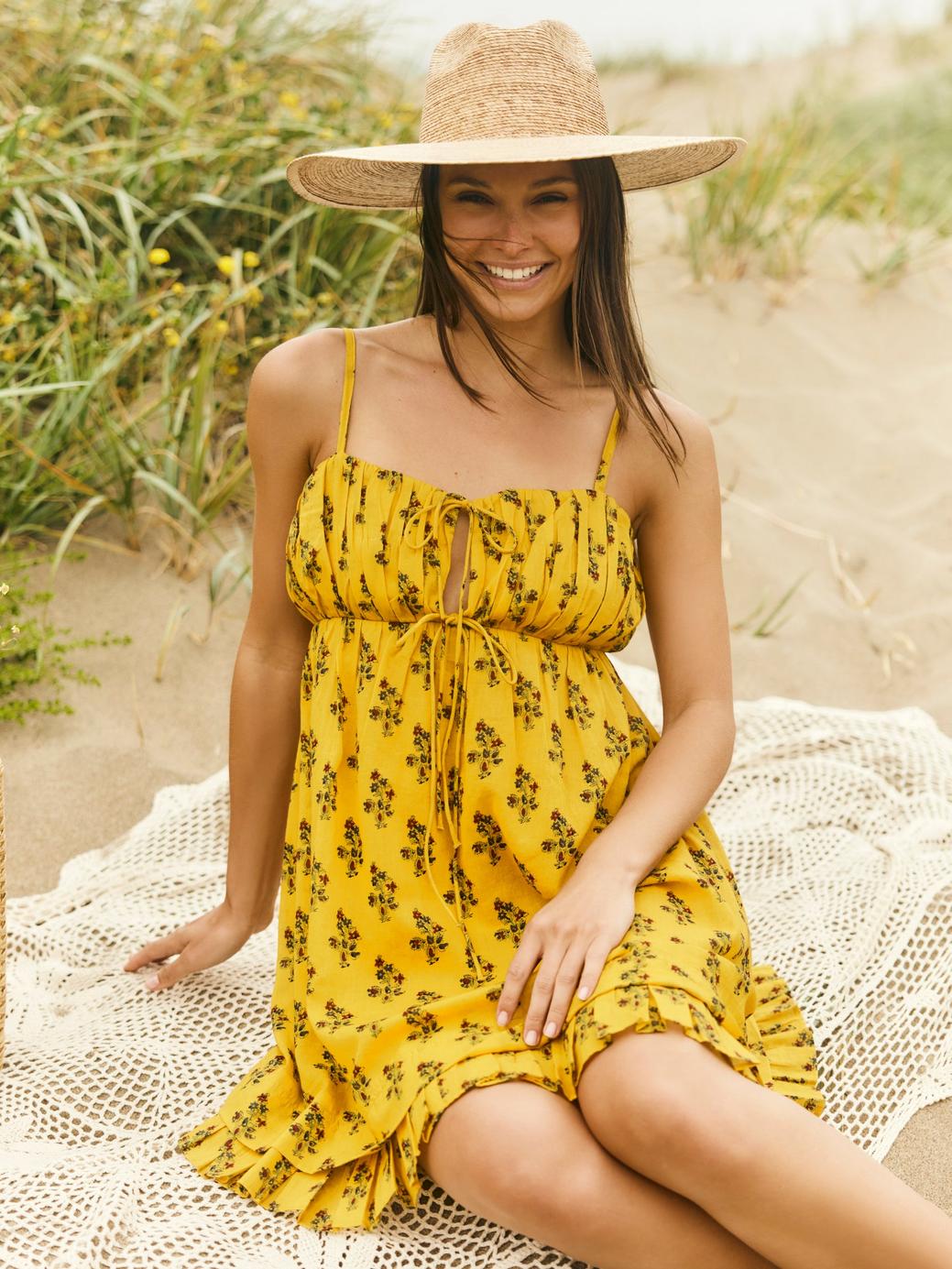 Andi Mini Dress - Mellow Yellow Flower Power - FINAL SALE