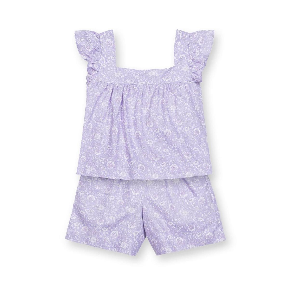 Baby Faux Top Romper - Lavender Fields Floral