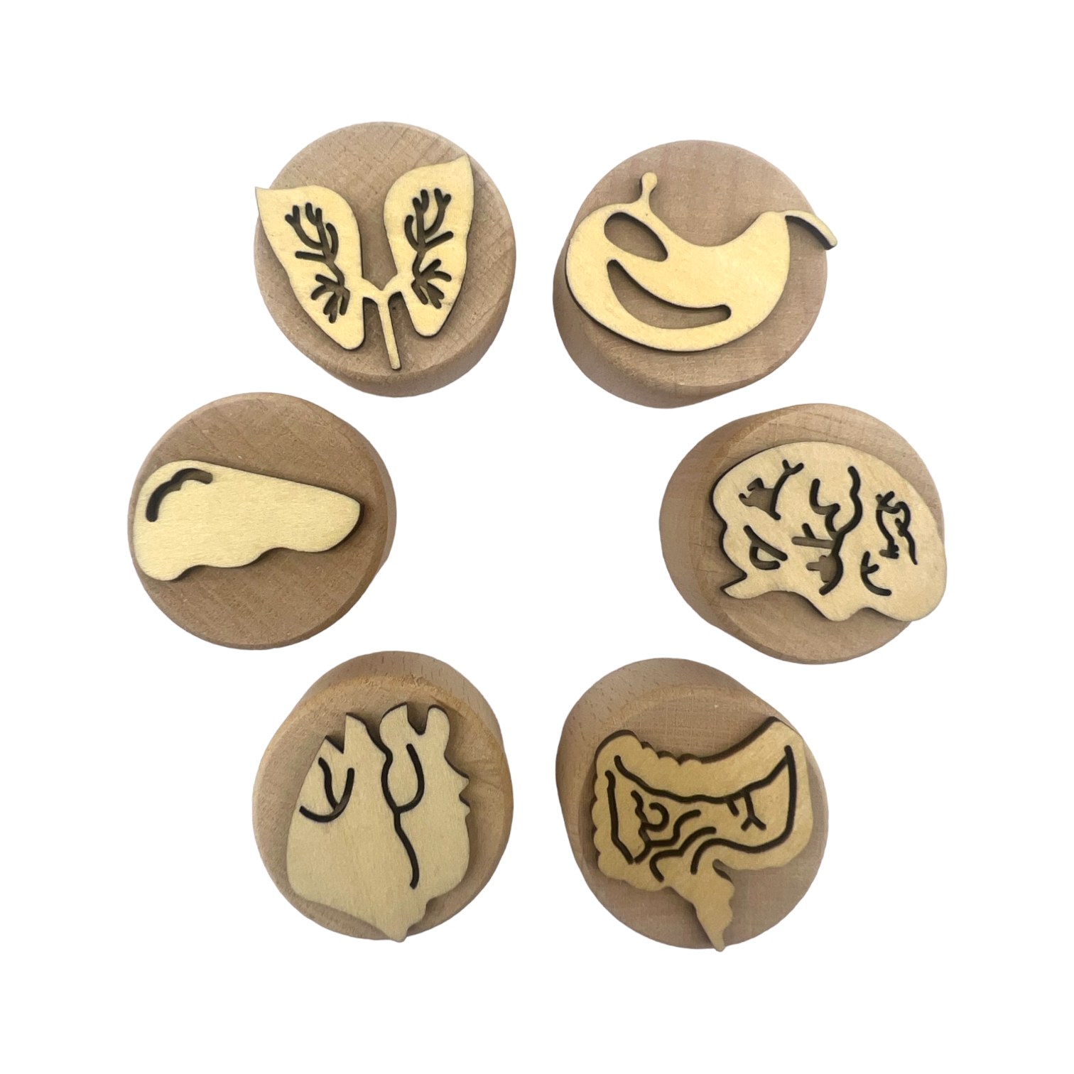 **Pre-order (Ships in 3-4 Weeks)**Wooden Playdough Stampers Set