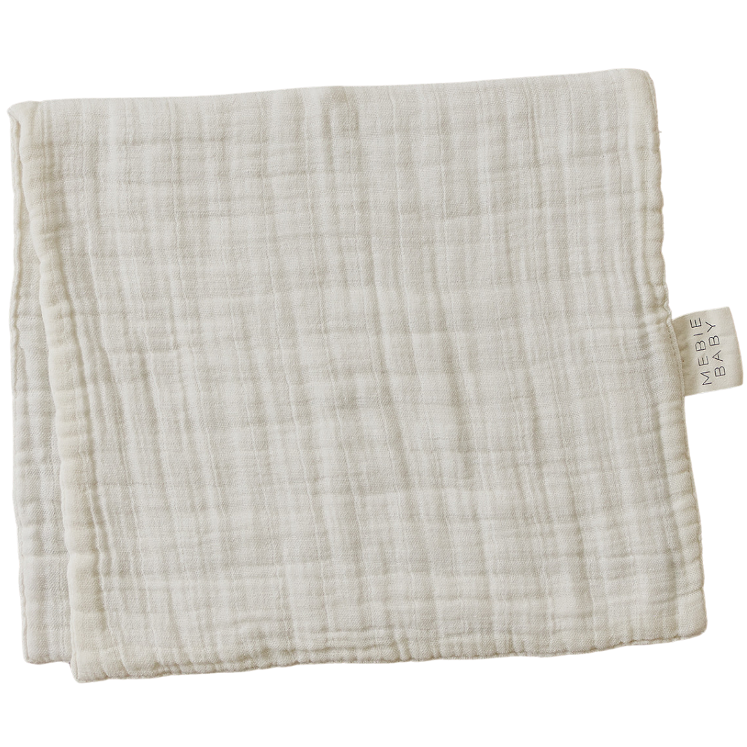 Cream Muslin Burp Cloth  Mebie Baby