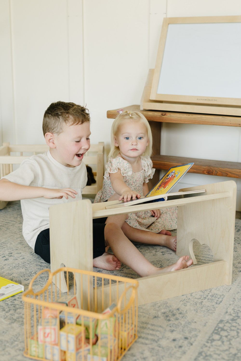 Children's Lap Desk in Natural Birch | Montessori Floor Table