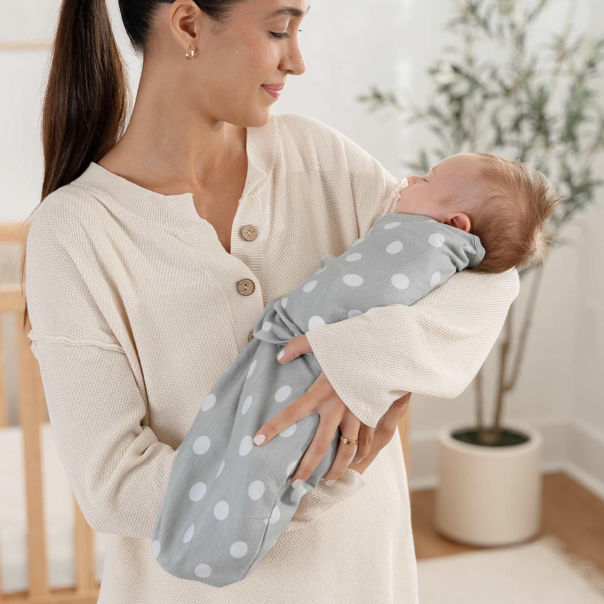 Easy Swaddle Blankets in Grey, Pack of 3