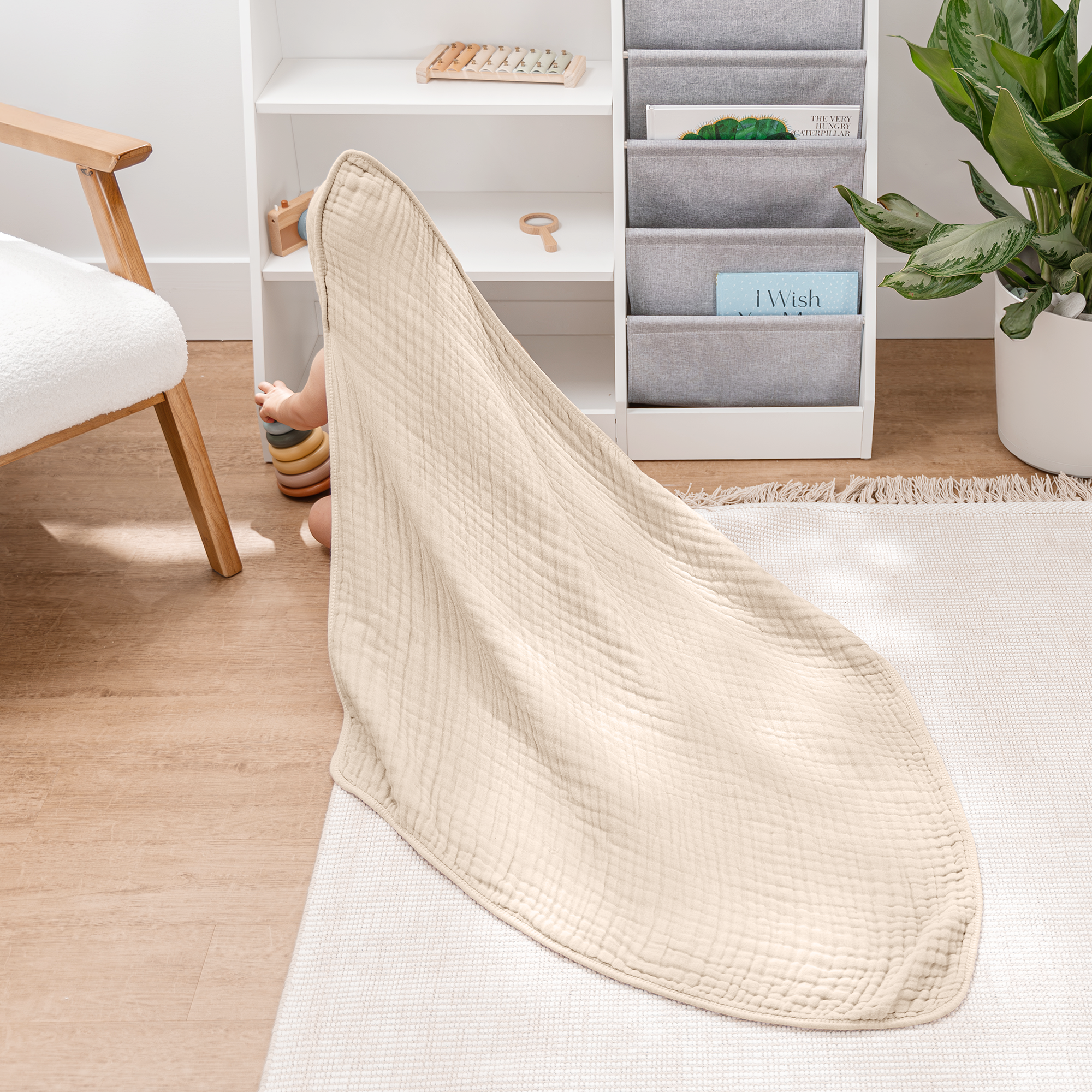 Baby Hooded Towels in Sand