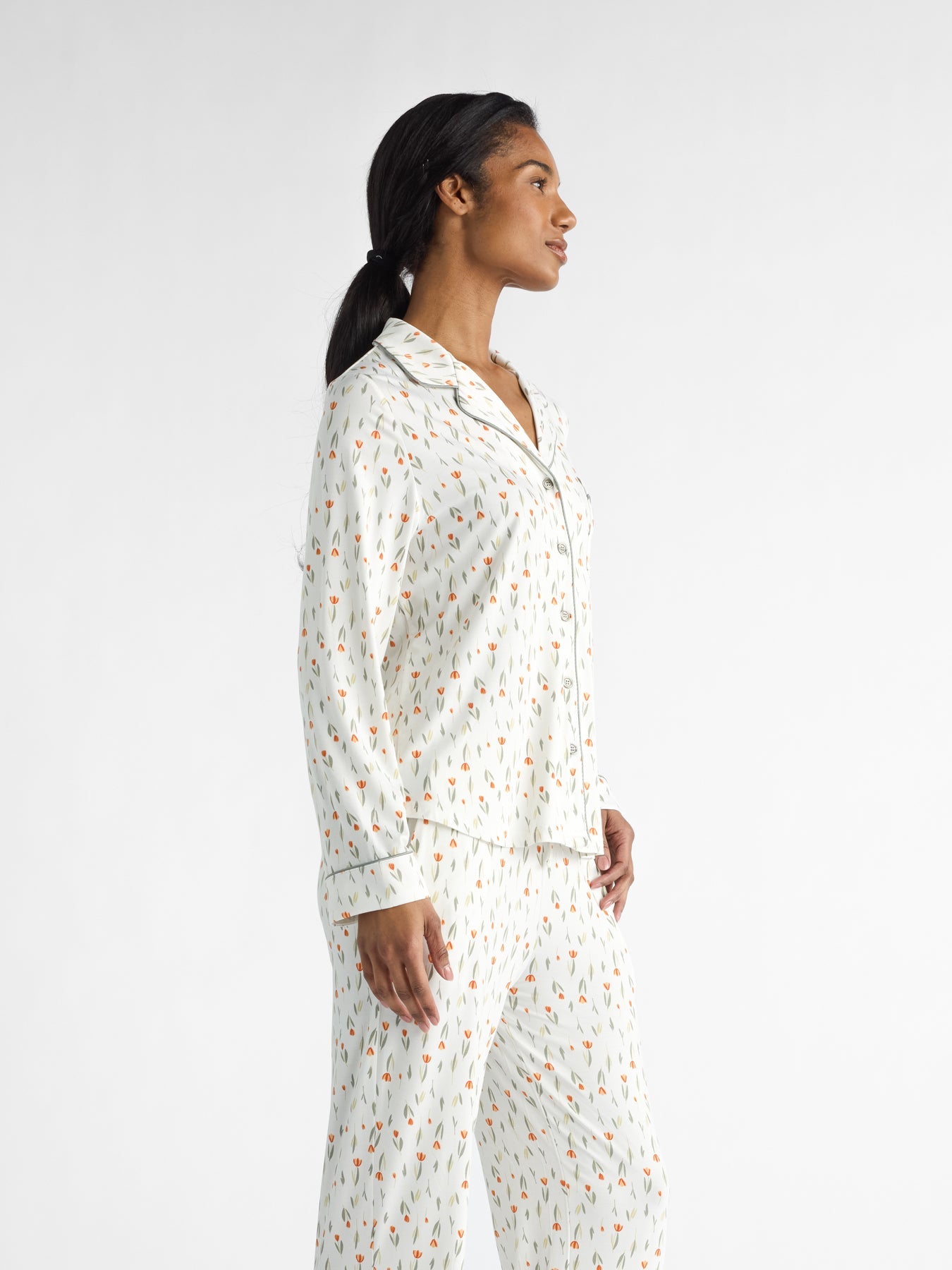 Women's Bamboo Stretch-Knit Long Sleeve Pajama Set