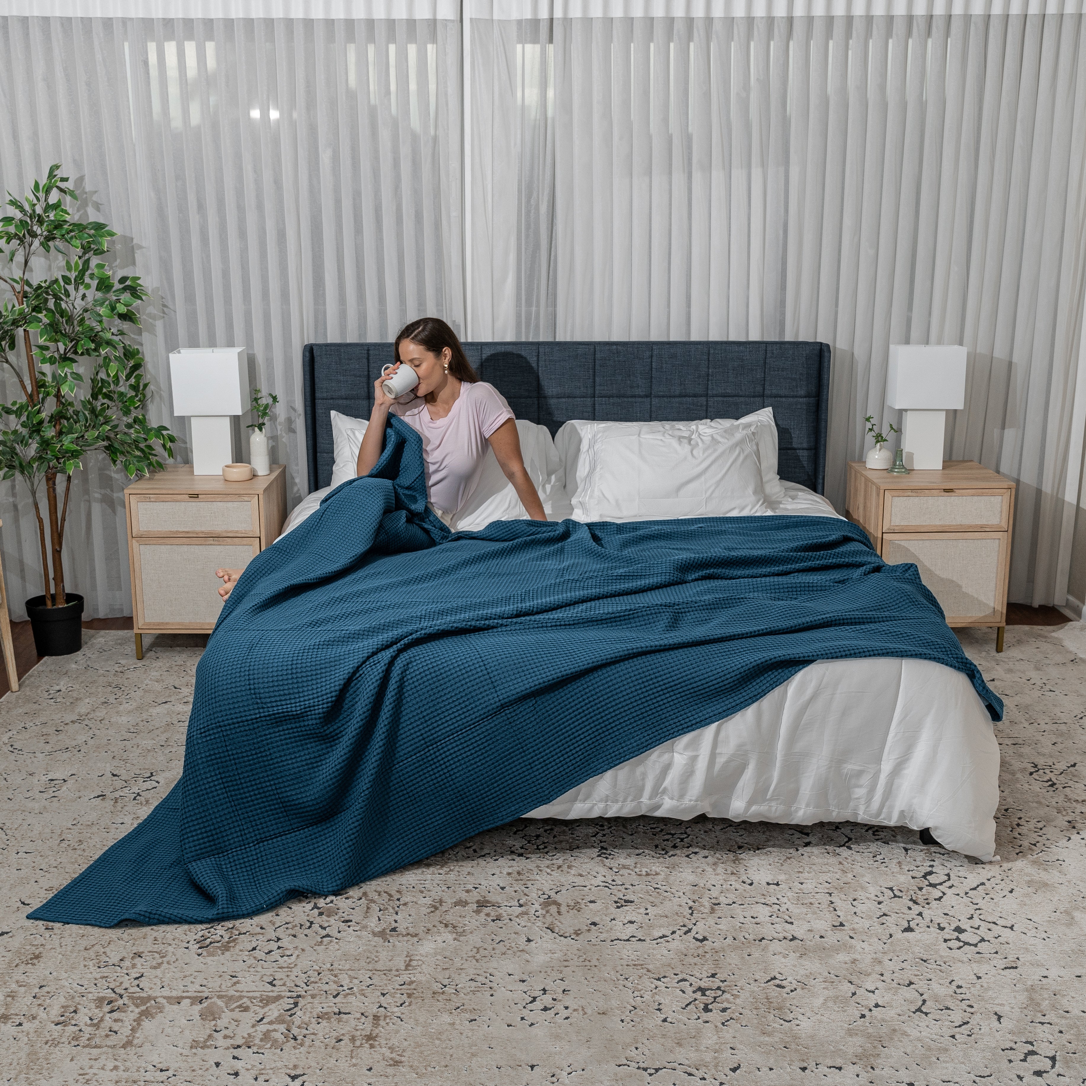 Adult Waffle Blankets in Neptune