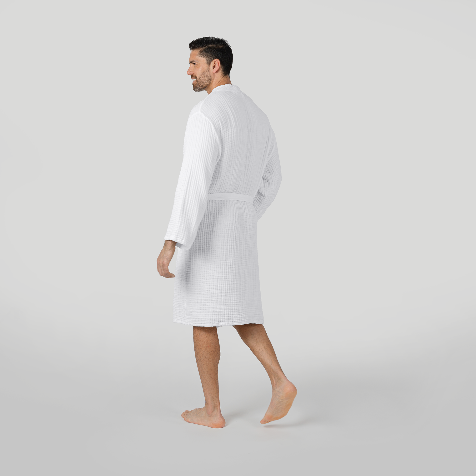 Muslin Bathrobe in White