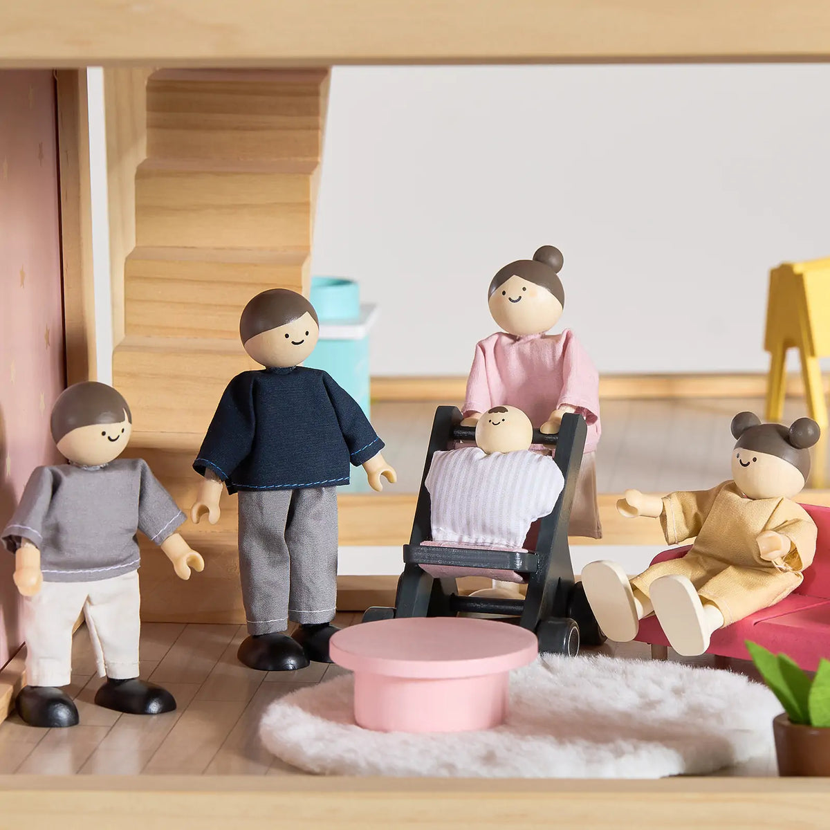 Tiny Land® Sweetwood Love Dollhouse & Wooden Dollhouse Dolls