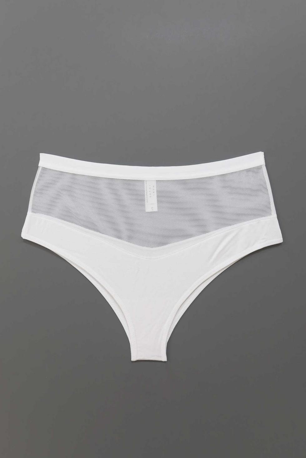 Logan High Cut Bikini - White