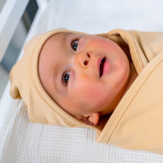 Hooded Baby Bath Towels - Straw