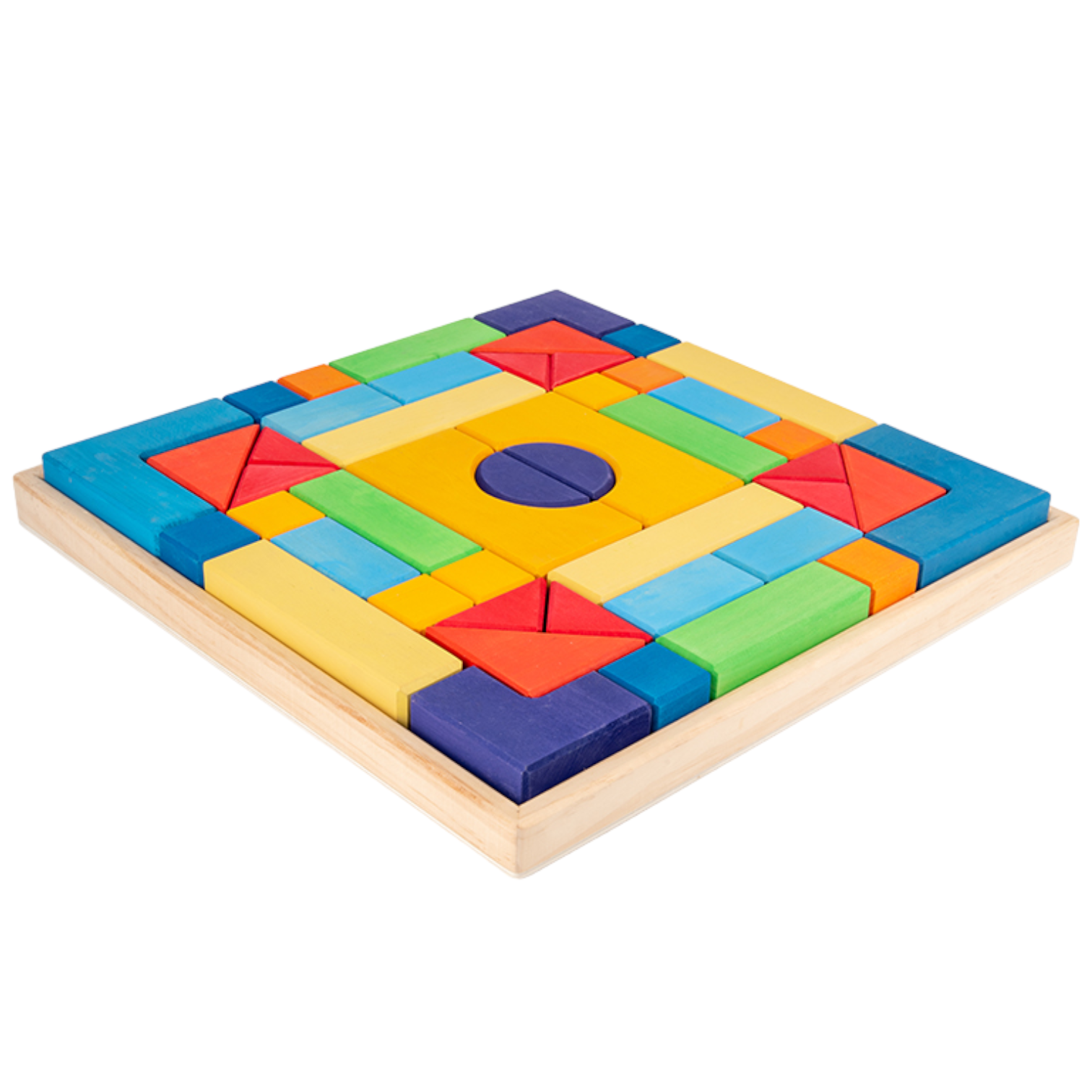 **Pre-Order (Ships in 2–3 Weeks)**46 Pcs STAINED Large Basic II Building Block Set with Storage Tray