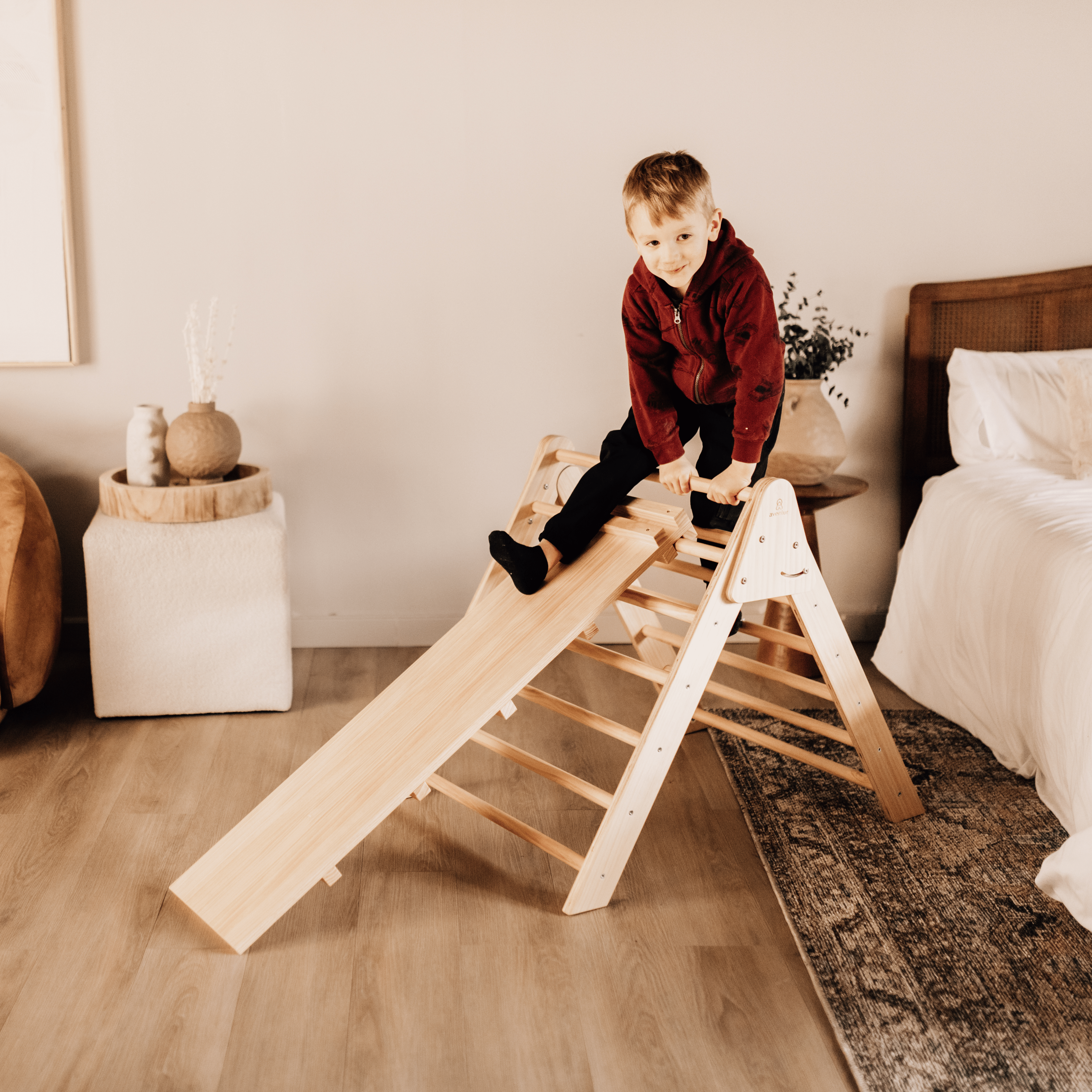 Olive- Pikler Triangle Ladder and Climber Slide - Multiple Sizes Indoor Avenlur.com
