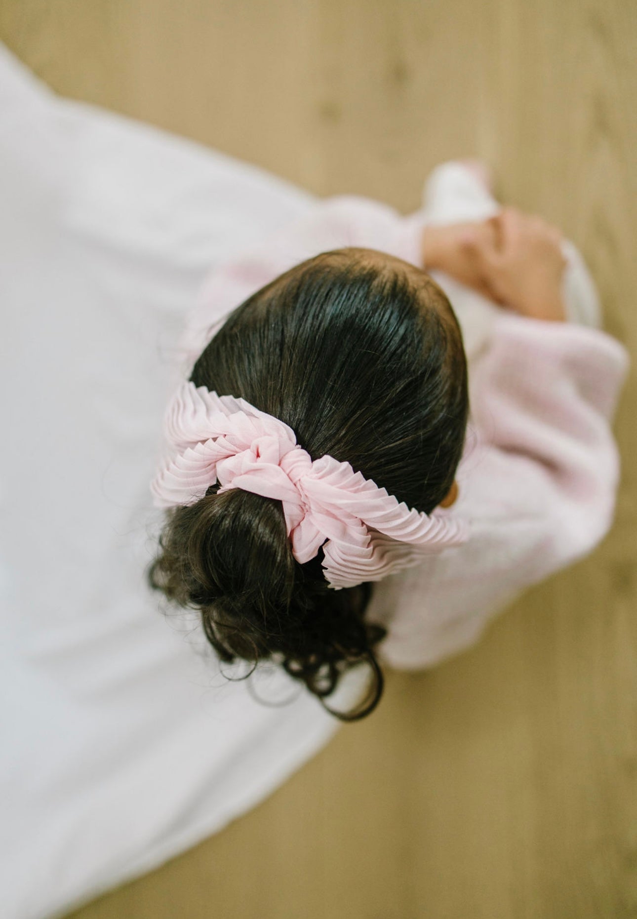 Pink Scrunchie Scarf