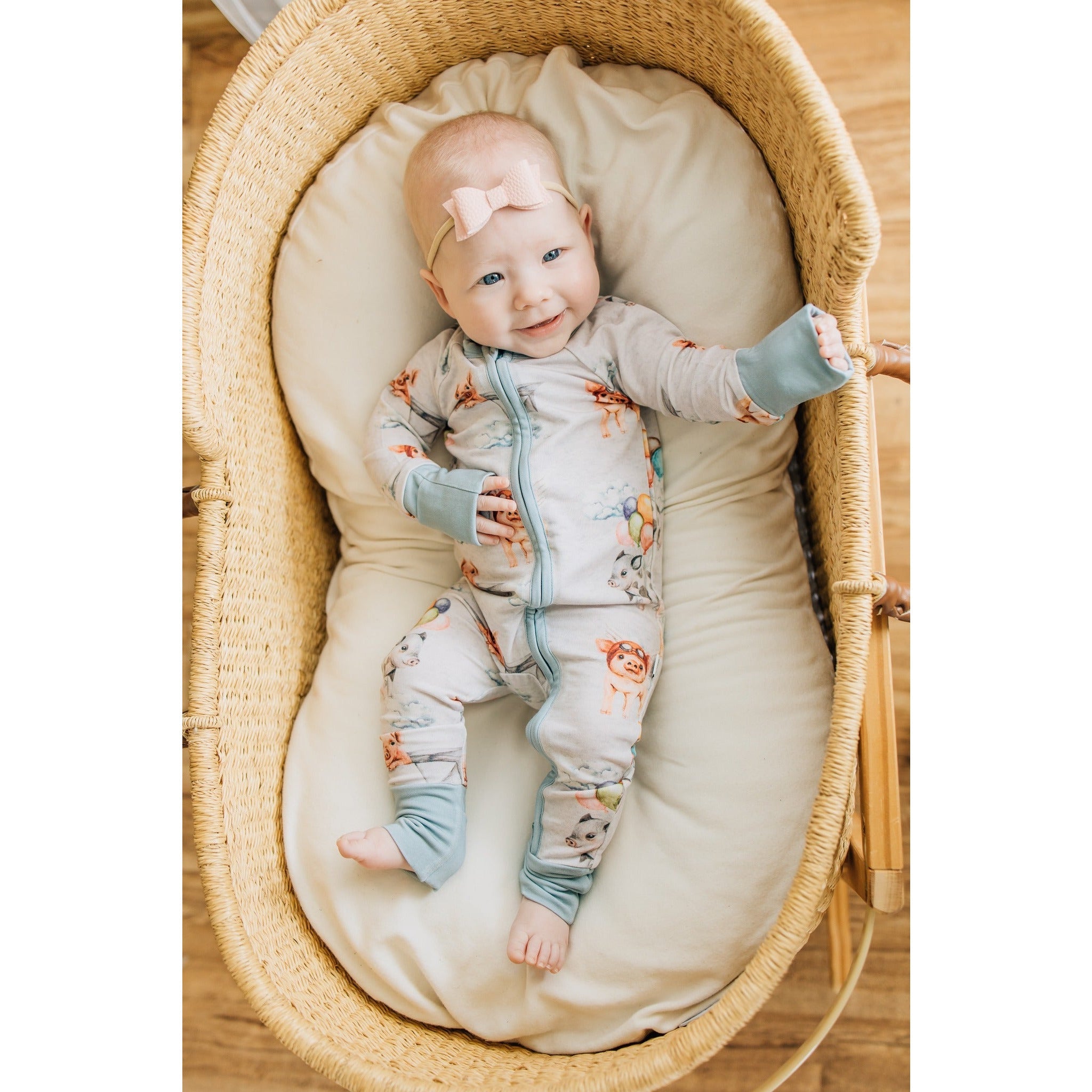 When Pigs Fly Zip Romper kindthing