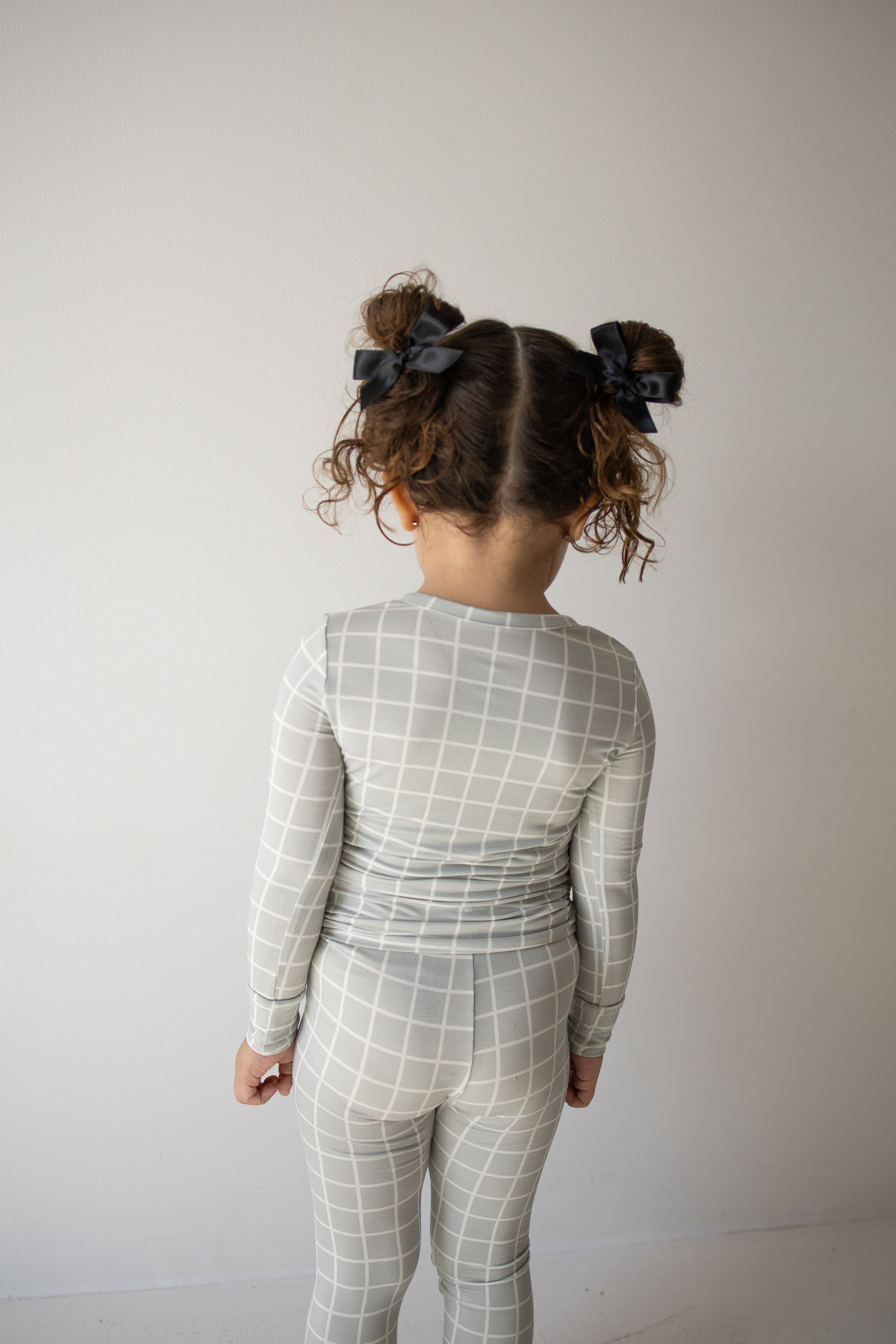 Bamboo Two Piece Pajamas | Foggy Grid
