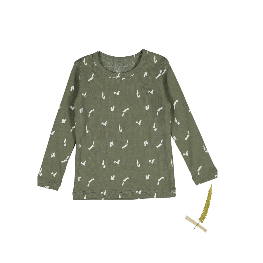 The Printed Long Sleeve Tee - Squirrel