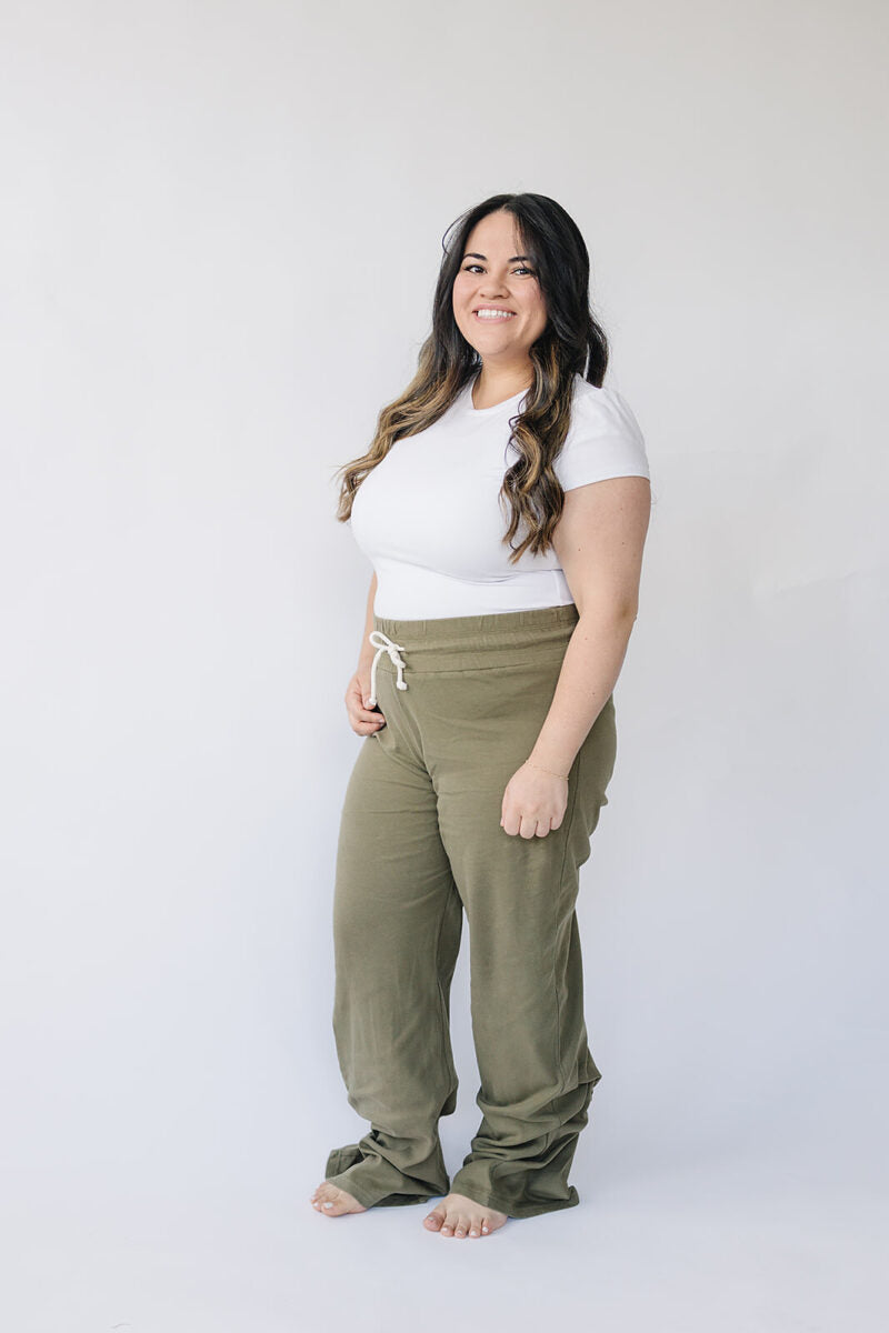 Organic Cotton Adult Lounge Pants - Olive