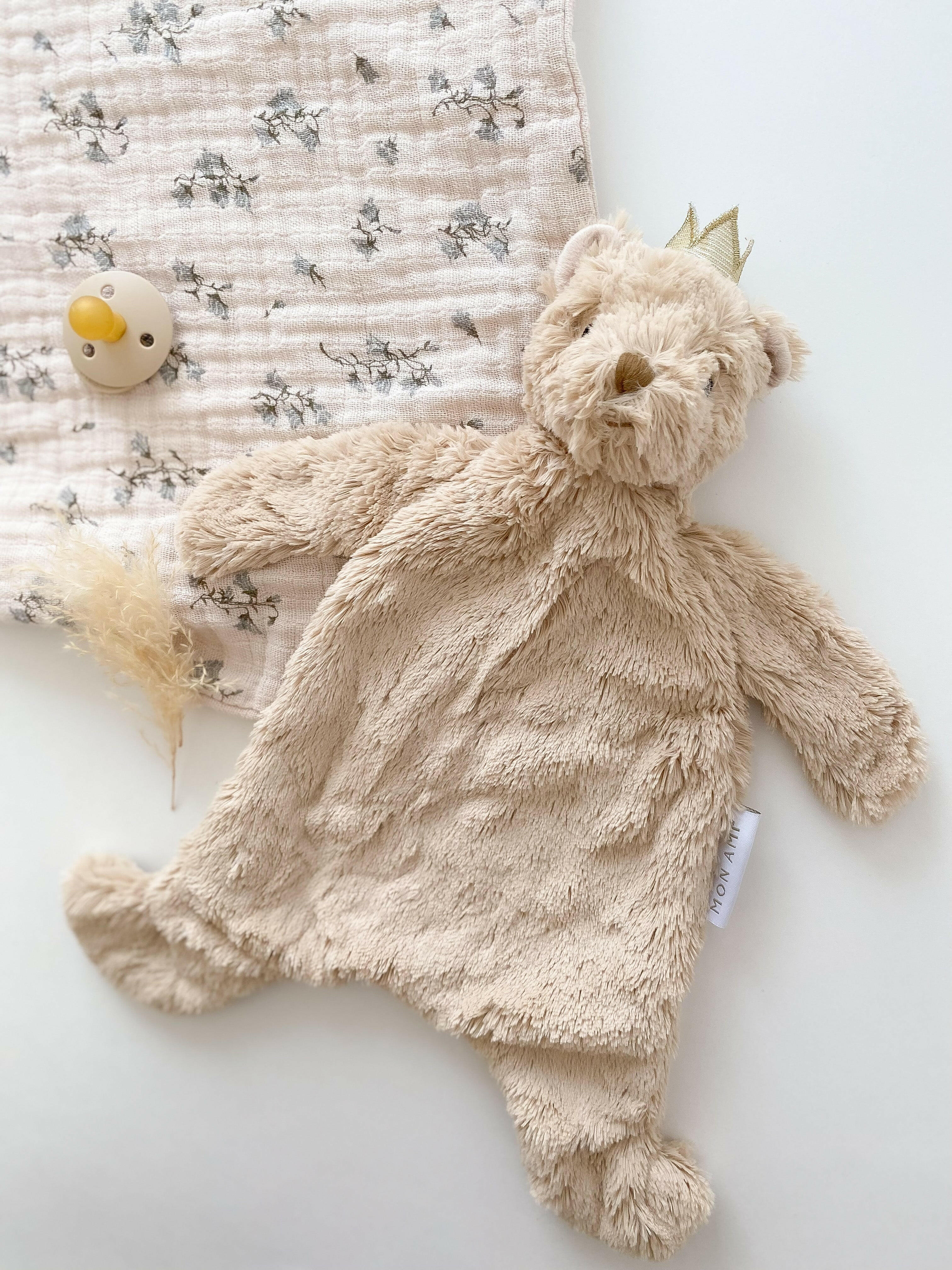 Prince Bear Baby Security Blanket Security Blankie MON AMI