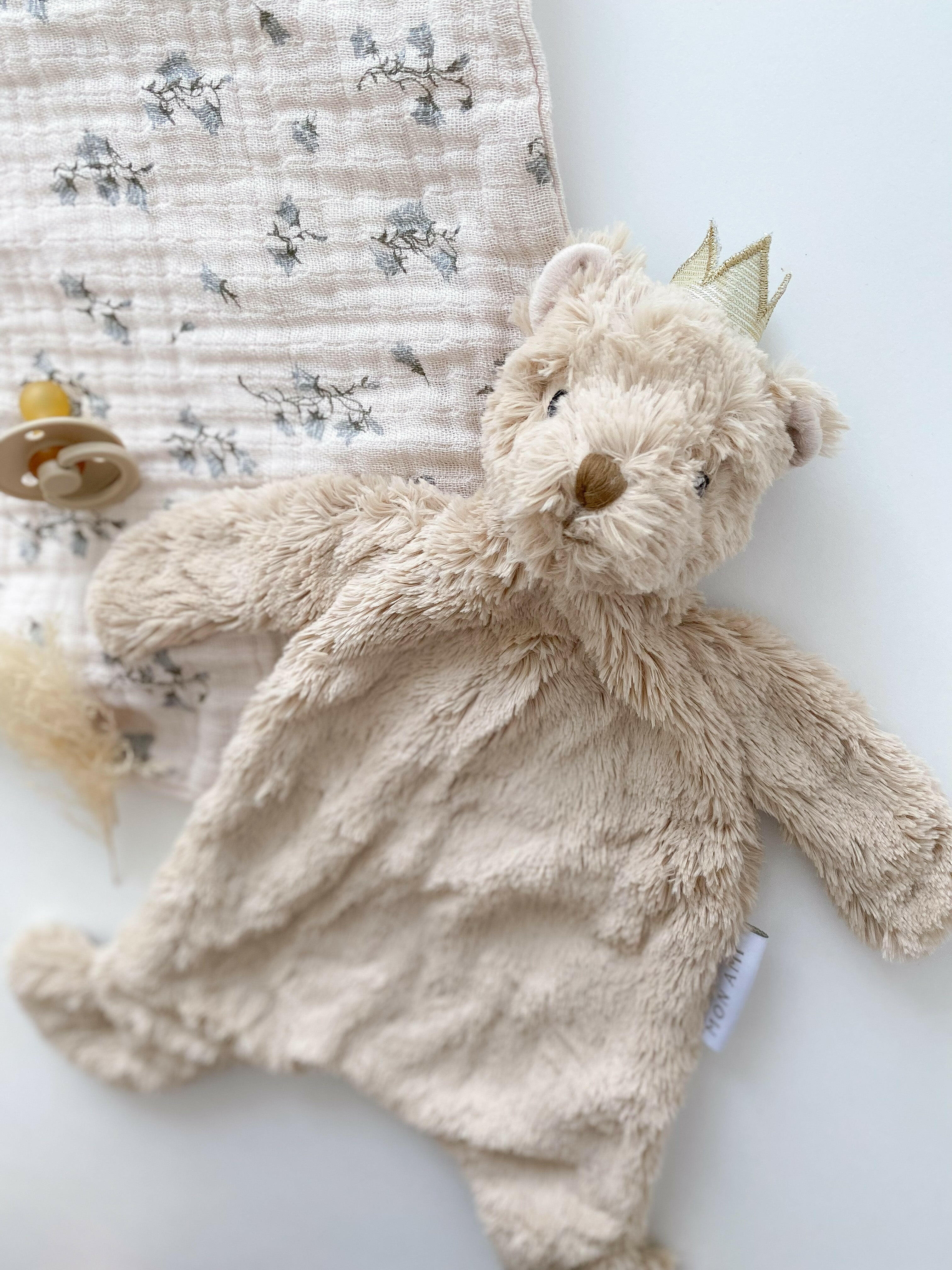 Prince Bear Baby Security Blanket Security Blankie MON AMI