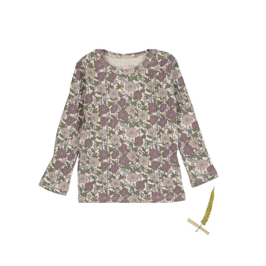 The Printed Long Sleeve Tee -  Ava