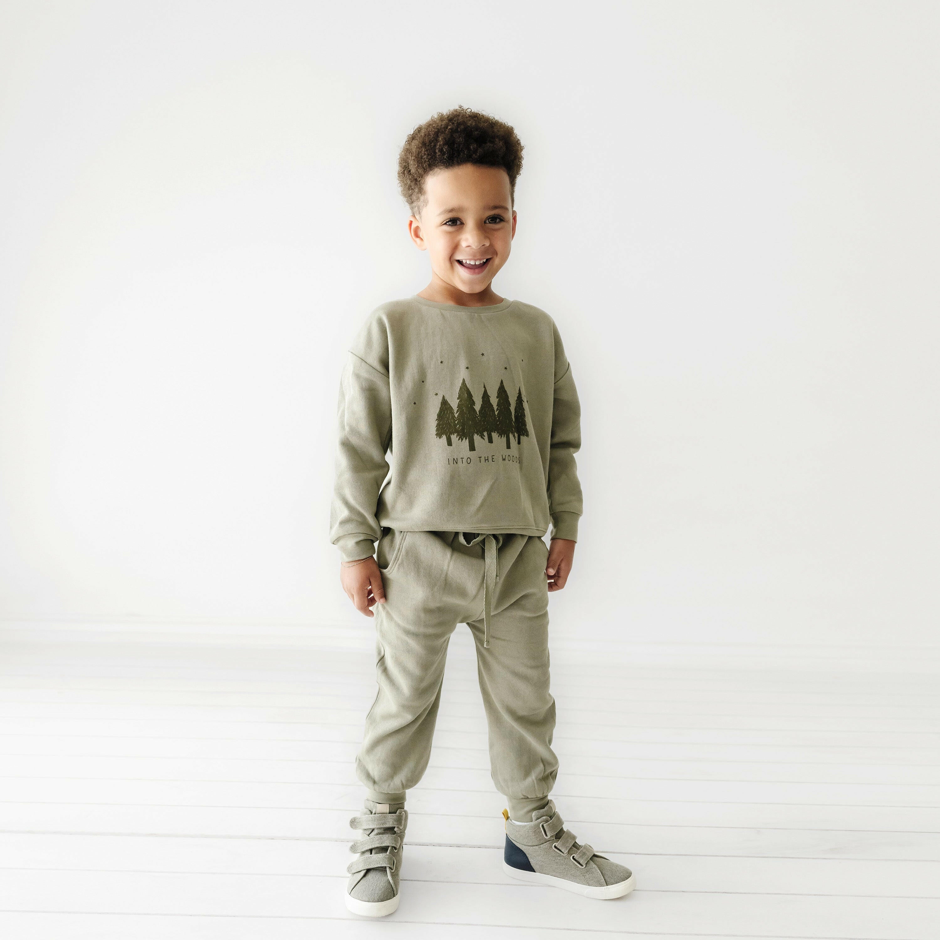 Organic Kids Sweatshirt - Woods Sweatshirt Makemake Organics